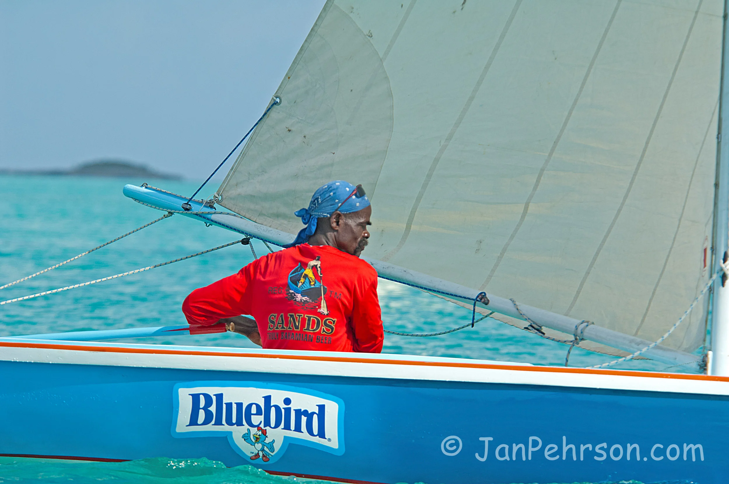 National Family Island Regatta of the Bahamas 2015 Class C -Race 1 - Class E boat Bluebird (0295)
