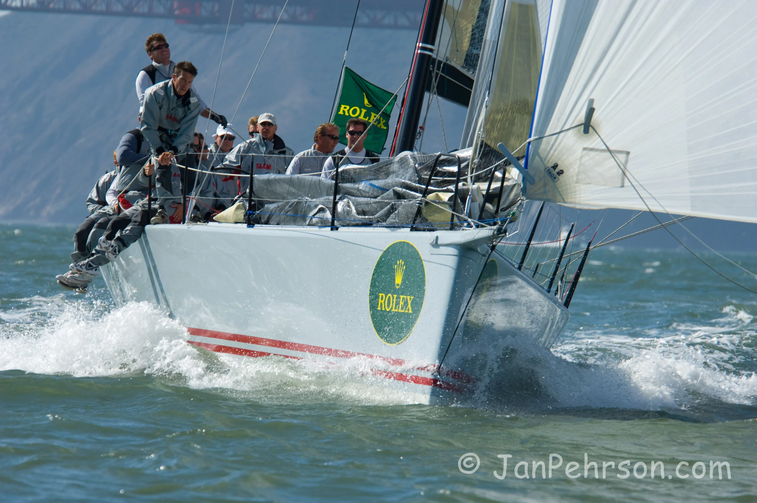 Rolex 2007 Big Boat Series San Francisco - IRCA - Sjambok - Larry Ellison Driving (01014)