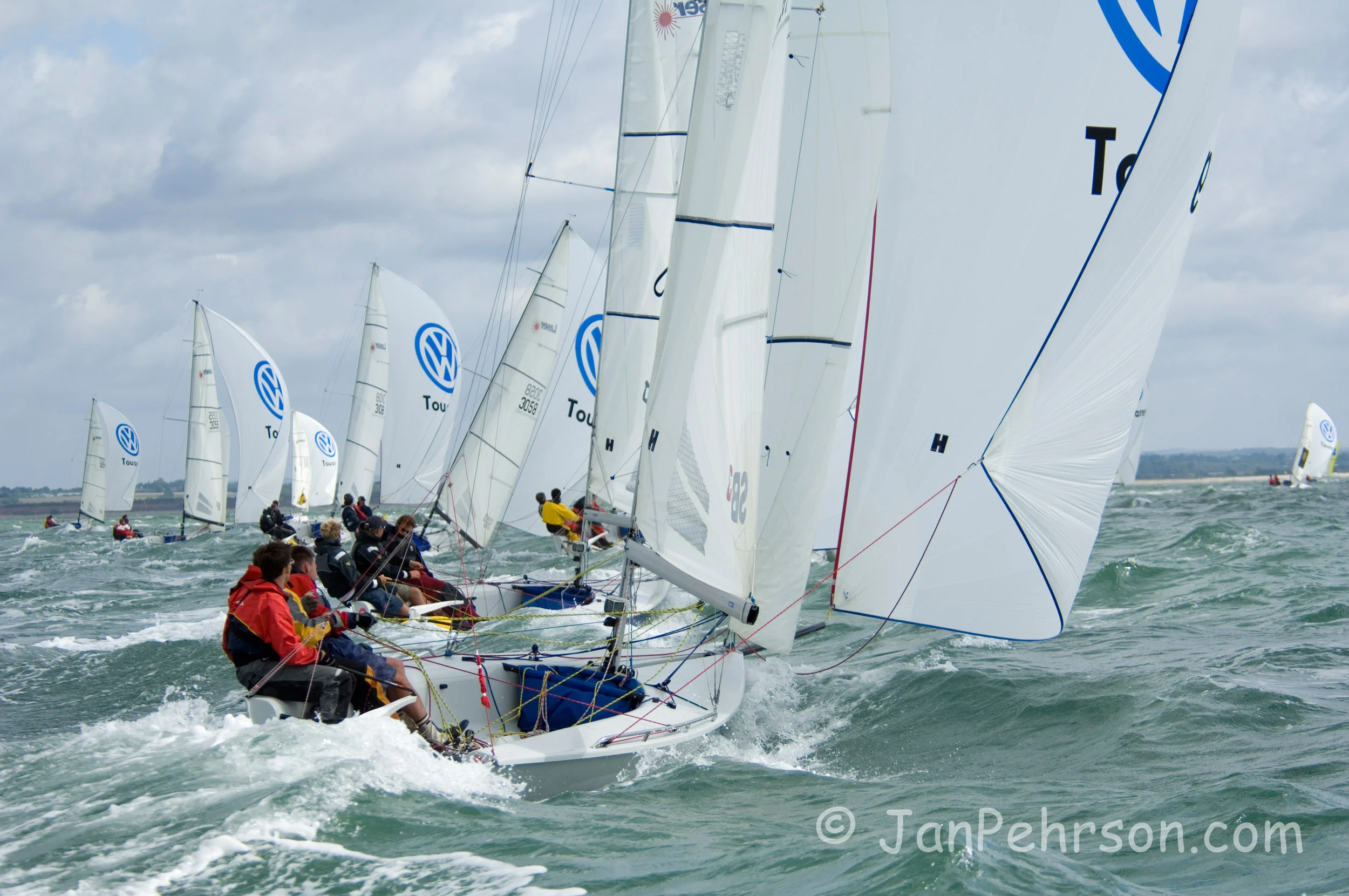 Cowes Race Week 2006 - Laser SB3 Class Downwind Start Day4 (02638)