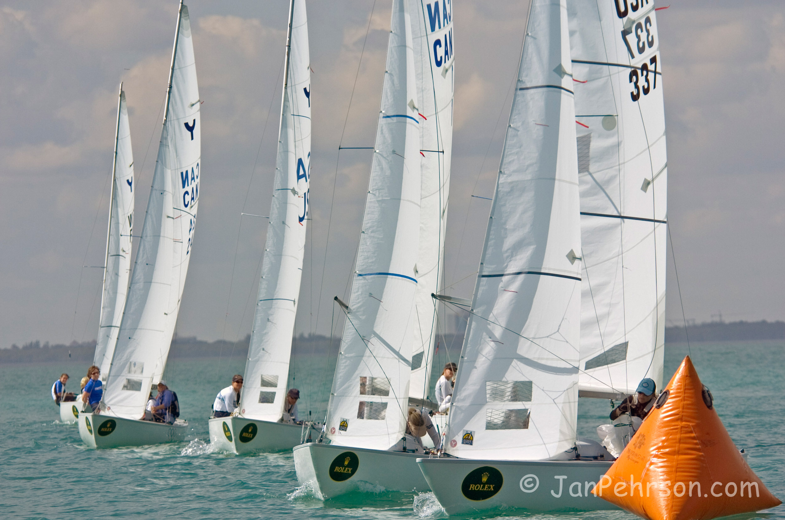 January 2005, Miami, Florida, Olympic Class Regatta, Yngling Class (0127_1_036)