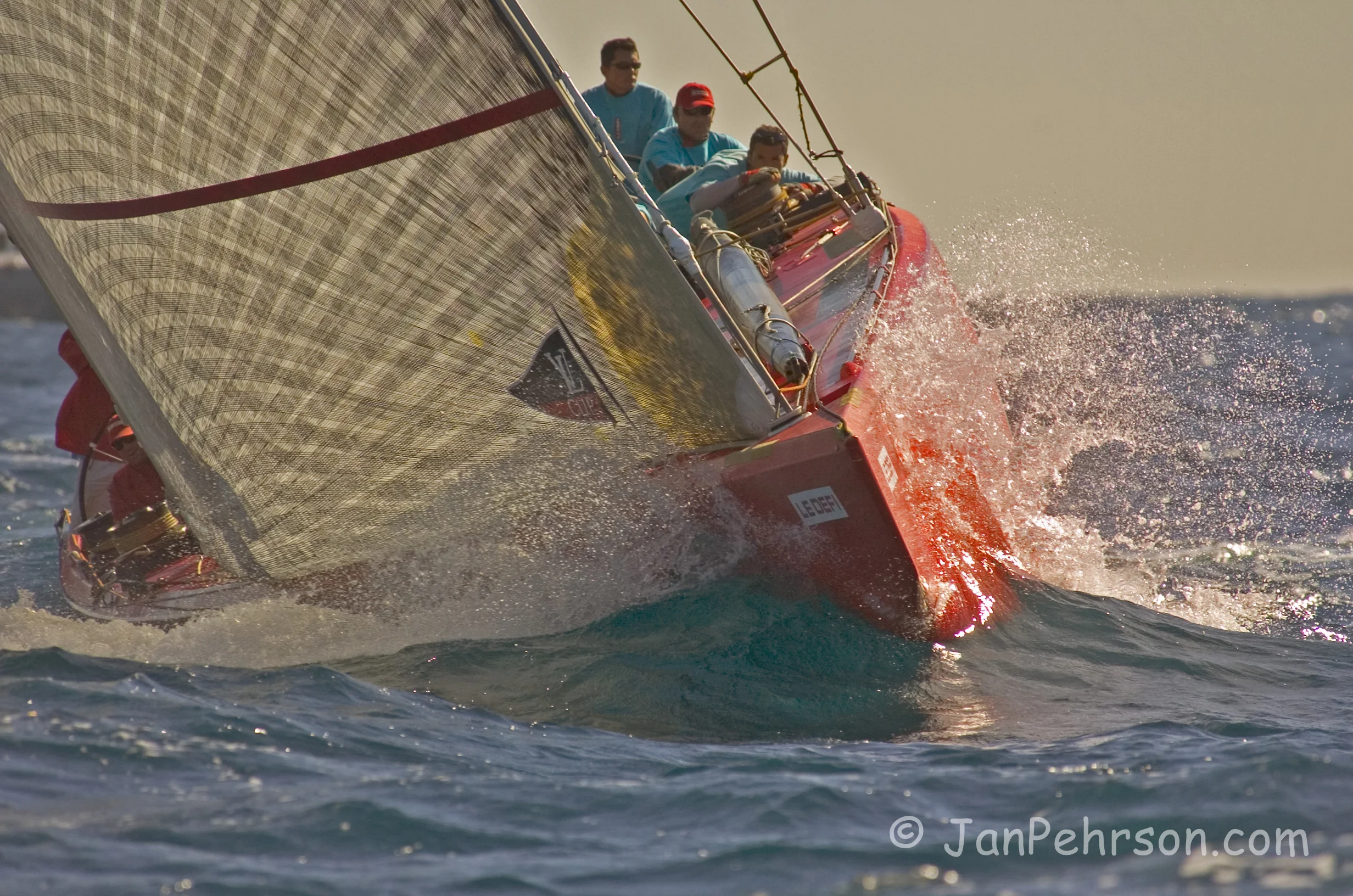 October 2004, Valencia, Spain, Americas Cup Racing, Yacht Le Defi (1014_1_0008)