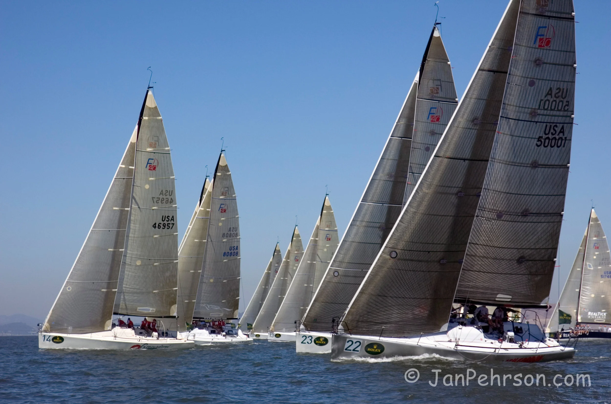 September 2004, San Francisco, California, Farr 40 Class Worlds, Fleet Shots (0908_1_0008)