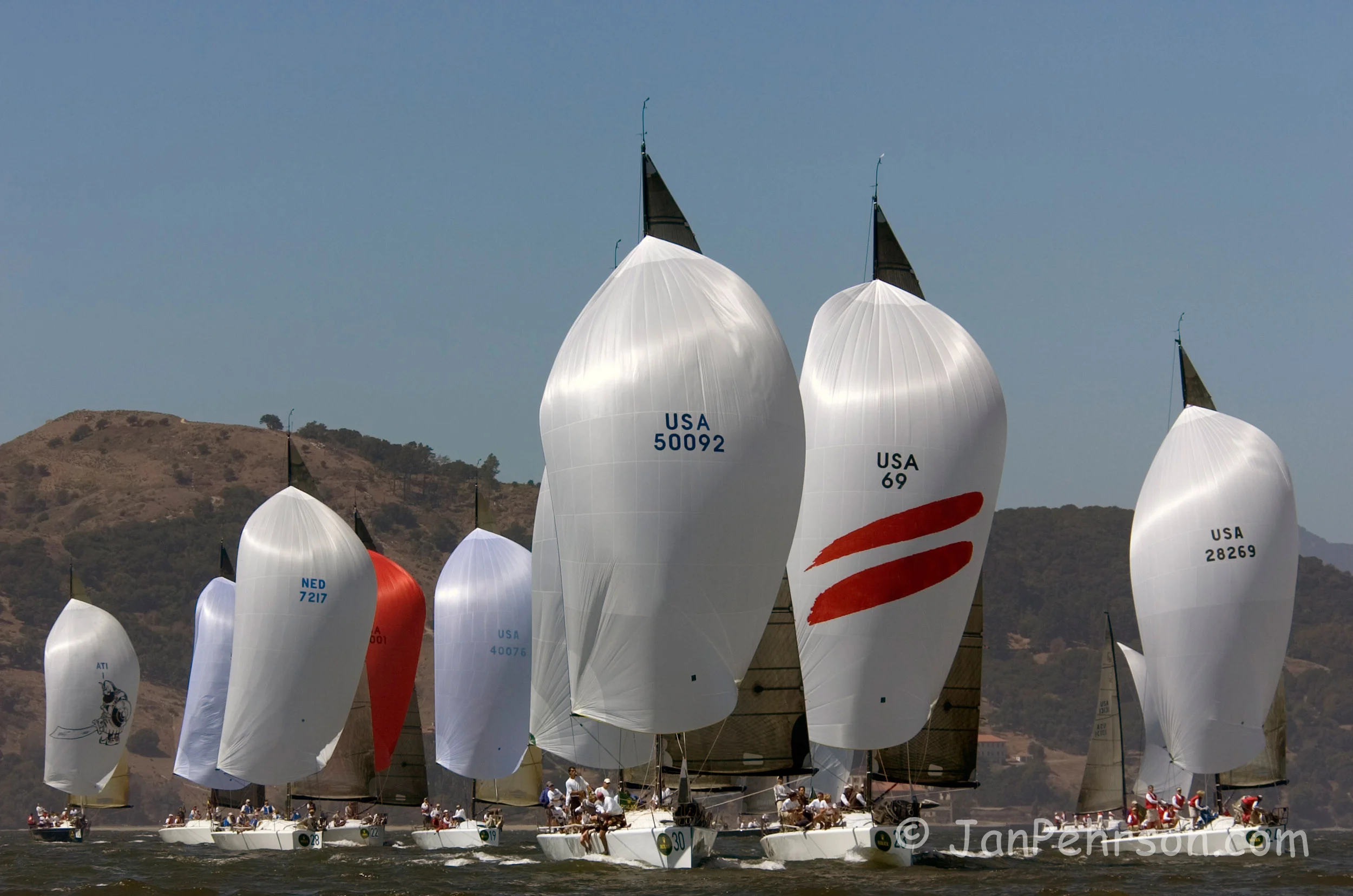 September 2004, San Francisco, California, Farr 40 Class Worlds, Fleet Shots (0908_1_0053)