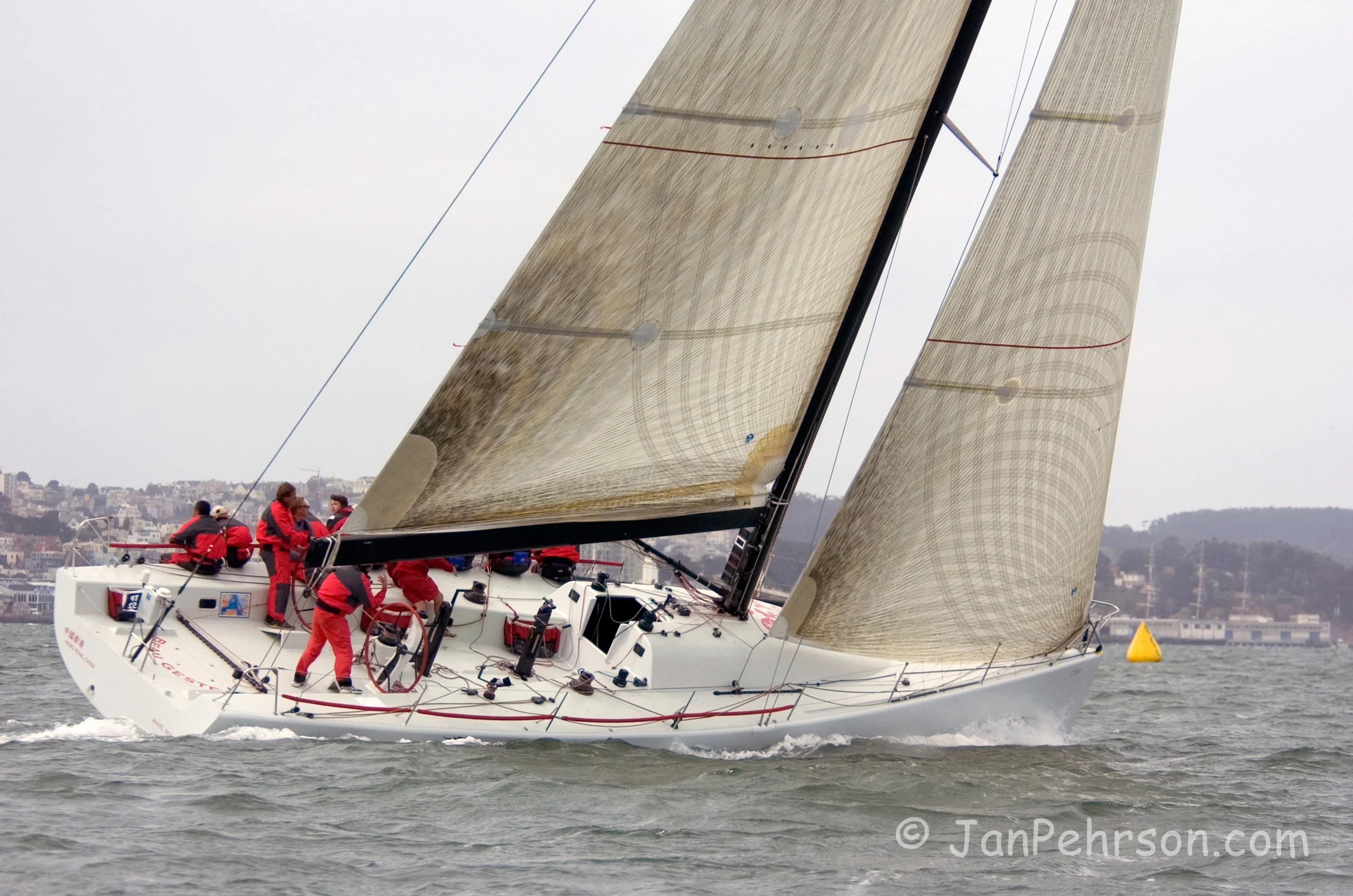 September 2004, San Francisco, CA, Big Boat Series, TP52 Class Racing, BeauGeste (0918_1_0004_TP52)