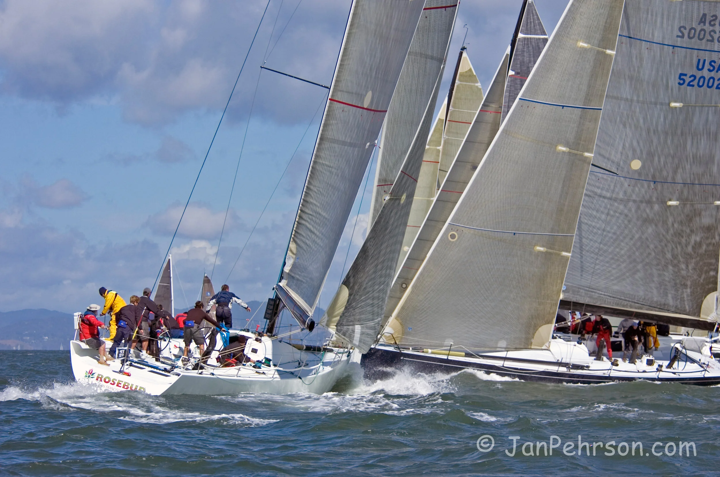 September 2004, San Francisco, CA, Big Boat Series, TP52 Class Racing (0919_1_0004_TP52)