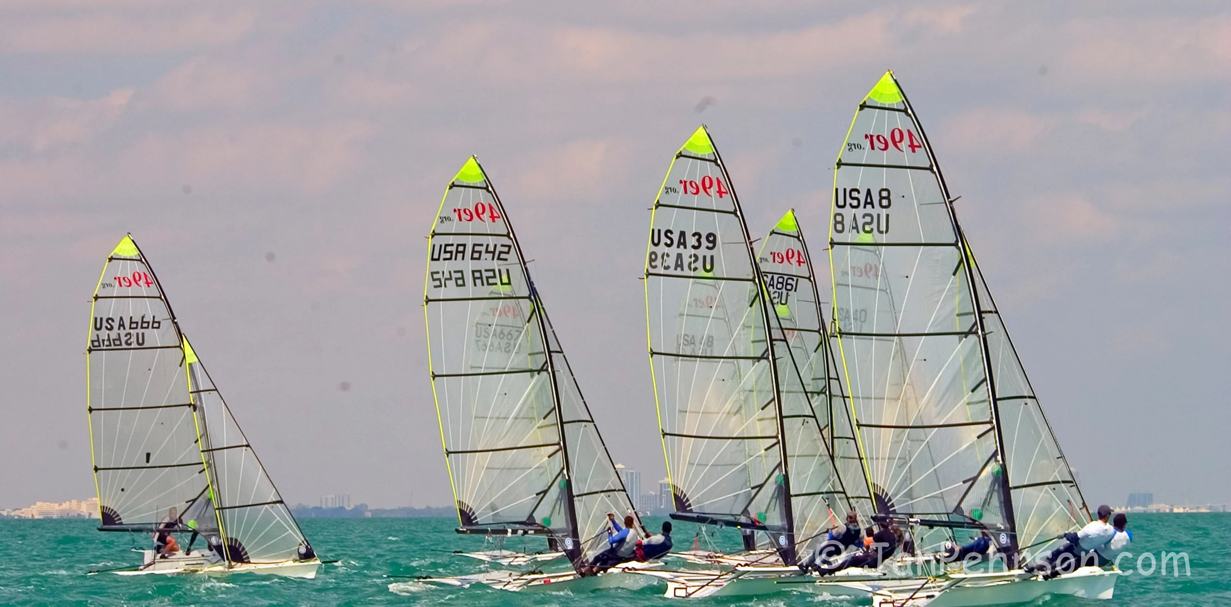 February 2004, Miami, Florida, USA Olympic Trials, 49er Class (49er_Start_Day5#24)