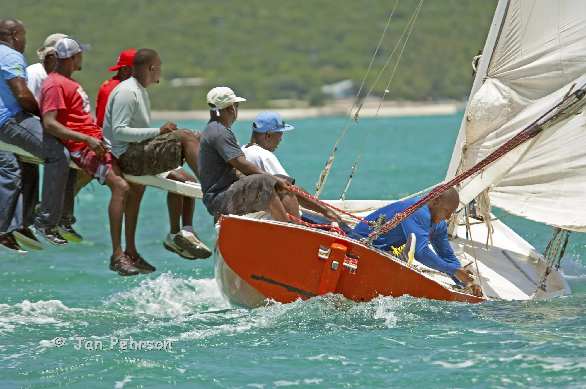 June 2018, Salt Point, Long Island, Bahamas, Long Island Regatta, Day 2, Class B - Lady Sonia (0943)
