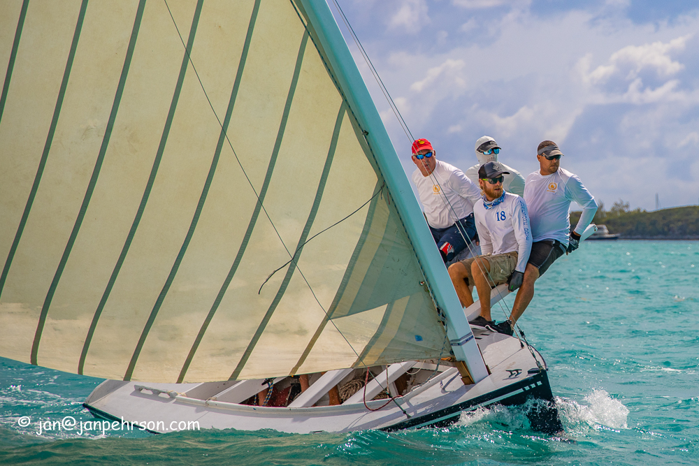 April 2019, George Town, Exuma, Bahamas, Family Island Regatta Day 2 of Championship, C Class, It Ain't Right (0235)