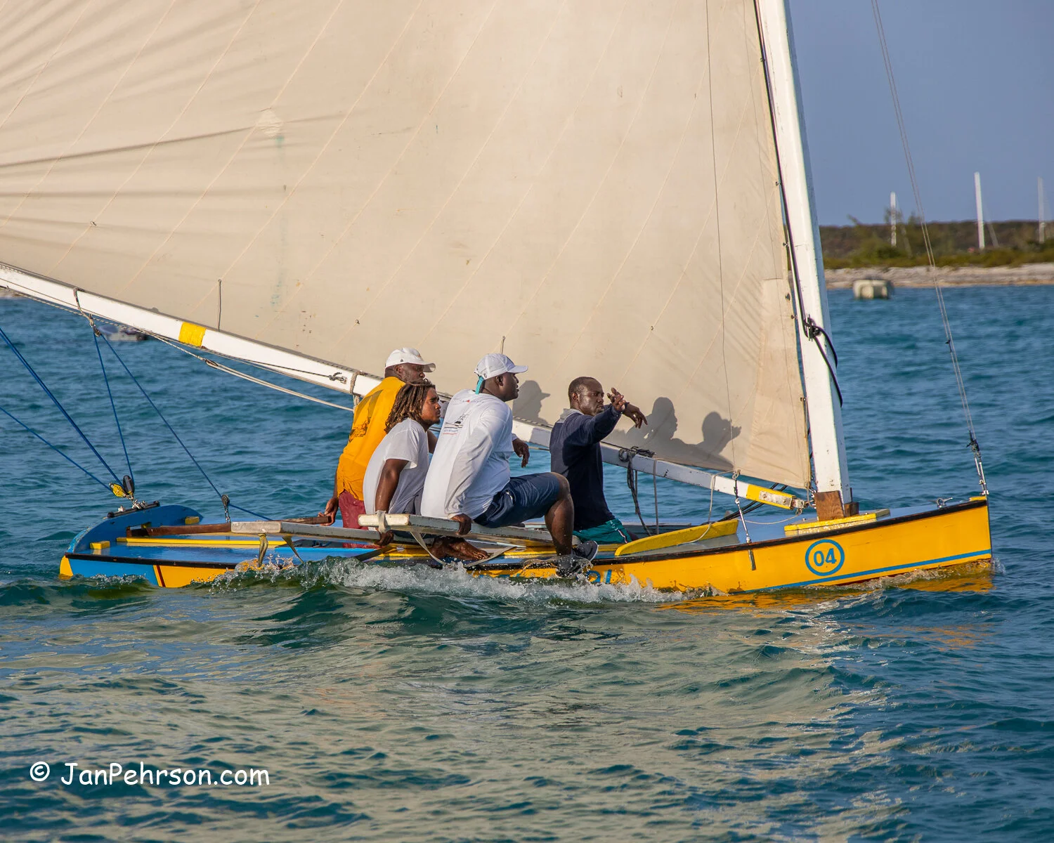 Feb 2020, Farmers Cay, Bahamas, Farmers Cay Regatta, Day 1, C-Class Sloops - Golden Girl