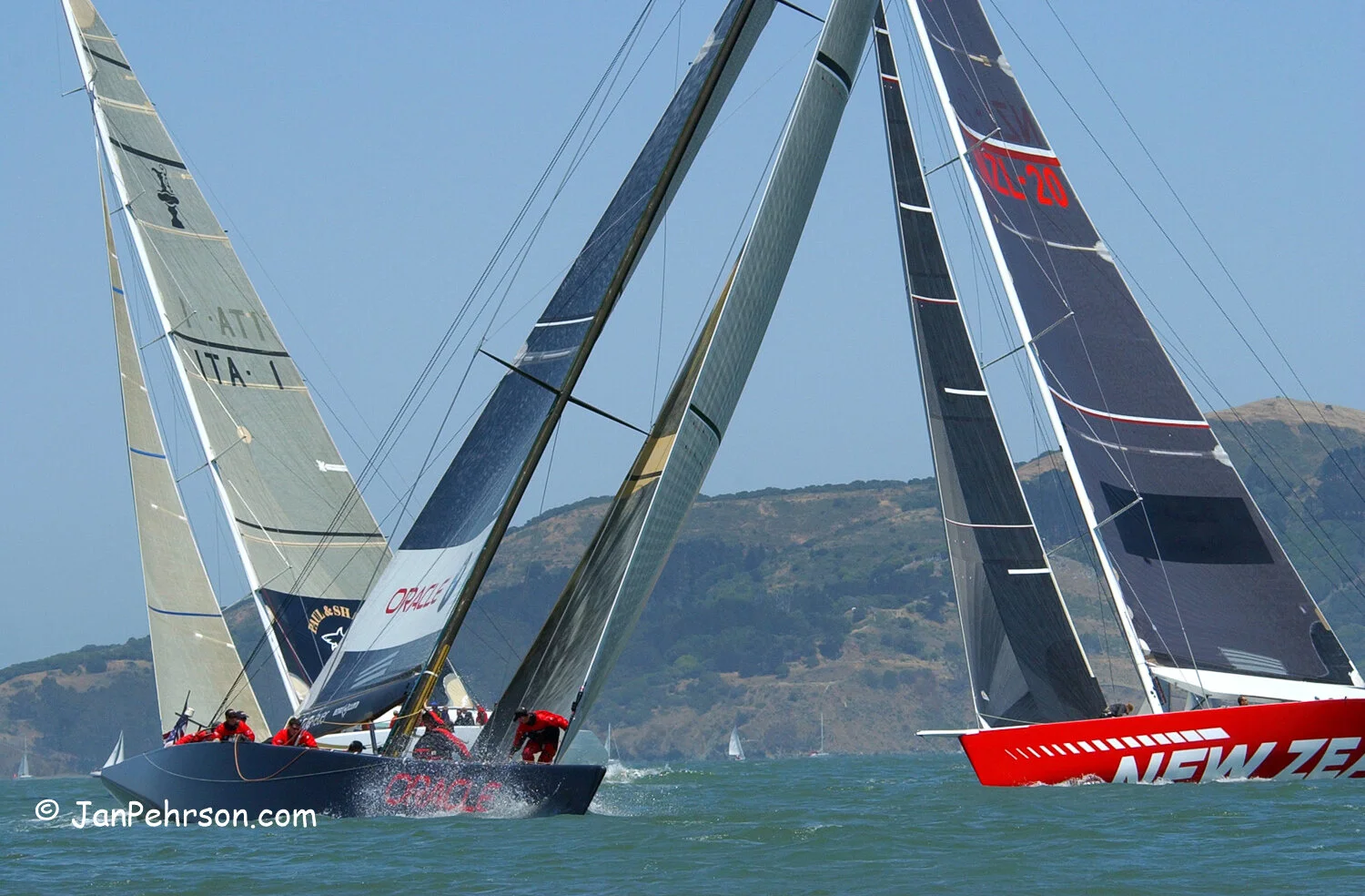 June 21, 2003 - The Challenge Series - Sausalito Cup - Oracle and ITA-1 and NZL-20 Cross