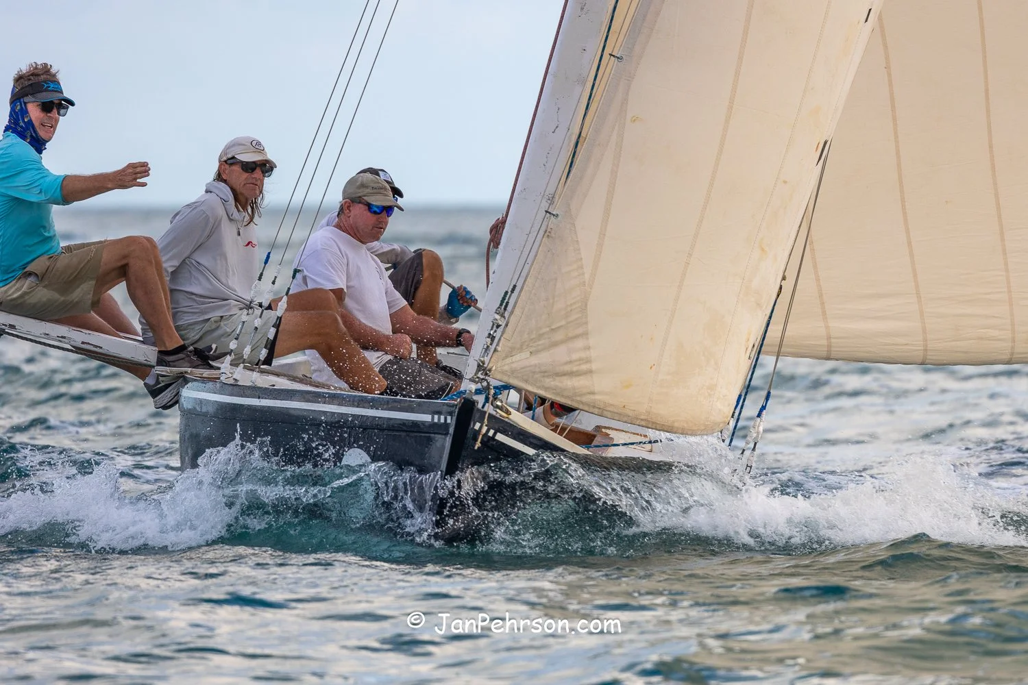 B-Class Bahamian Sloop Lonesome Dove sailing in the 2025 Best of the Best Regtta, Nassau, Bahamas
