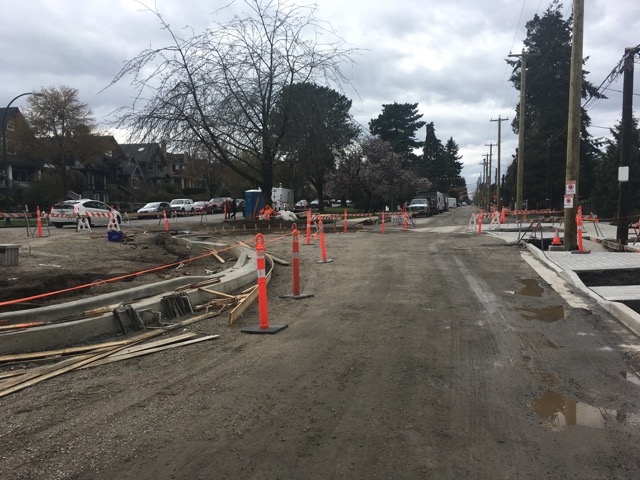 Finally they have poured the foundations that will permanently close the through road for good. 