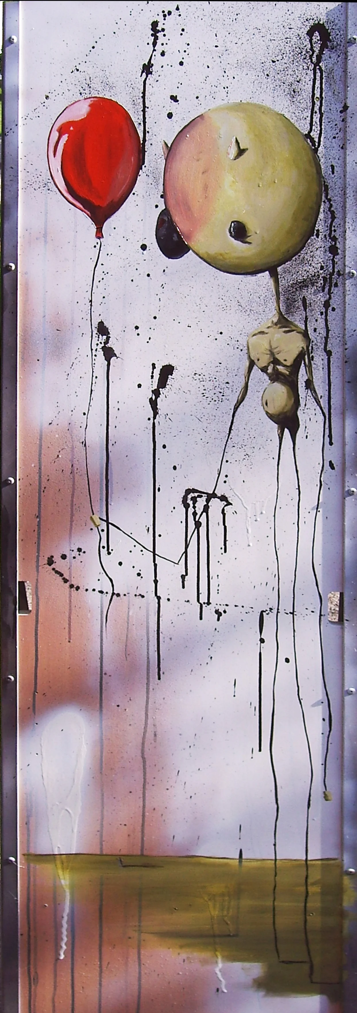 Isolation Part II (acrylic on found object 3' x 6').JPG