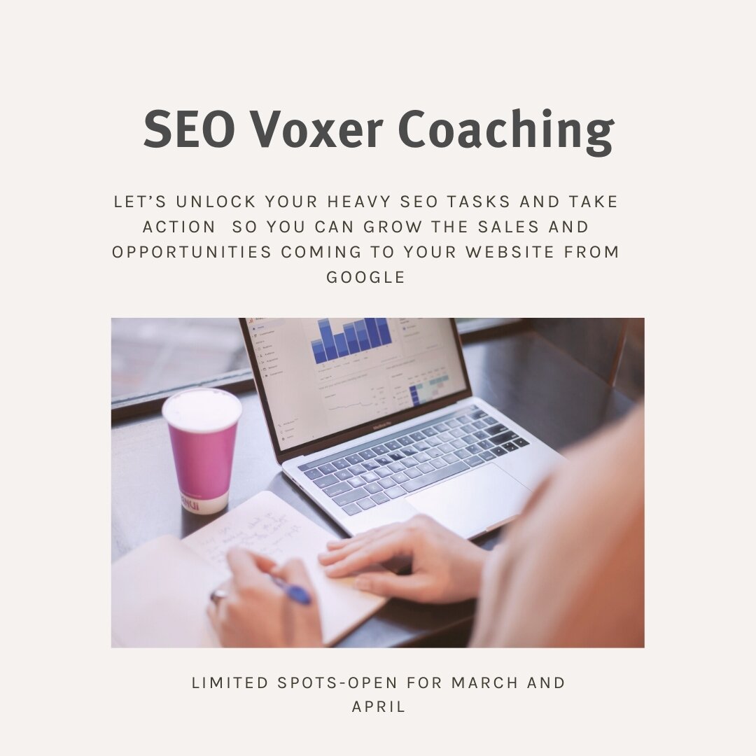 Imagine having my SEO brain in your back pocket (literally) during the time period that works for you. 

​I've decided to open up some spots for SEO Coaching since I know so many of you are wanting to do more SEO, but strategically and in a way that 