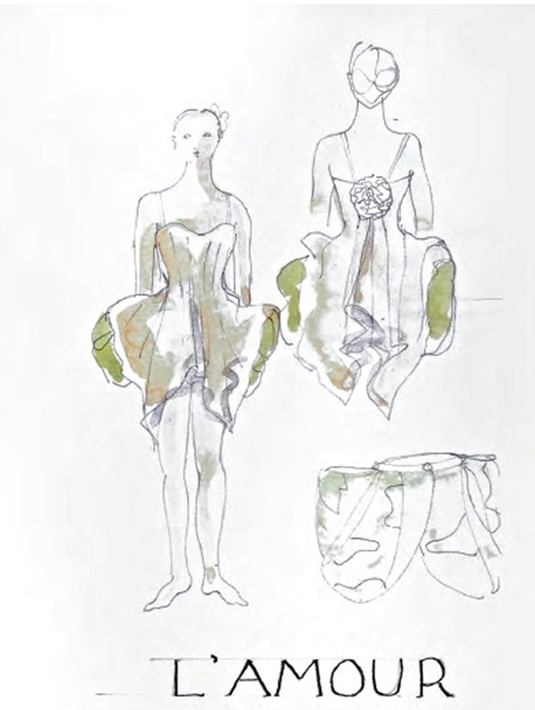 sketch for L'Amour - from catalog - Barokissimo/ Centre national du costume de scène