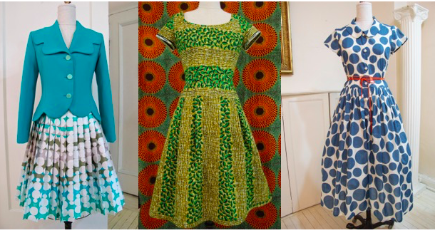 suit and dresses by Elizabeth Cannon