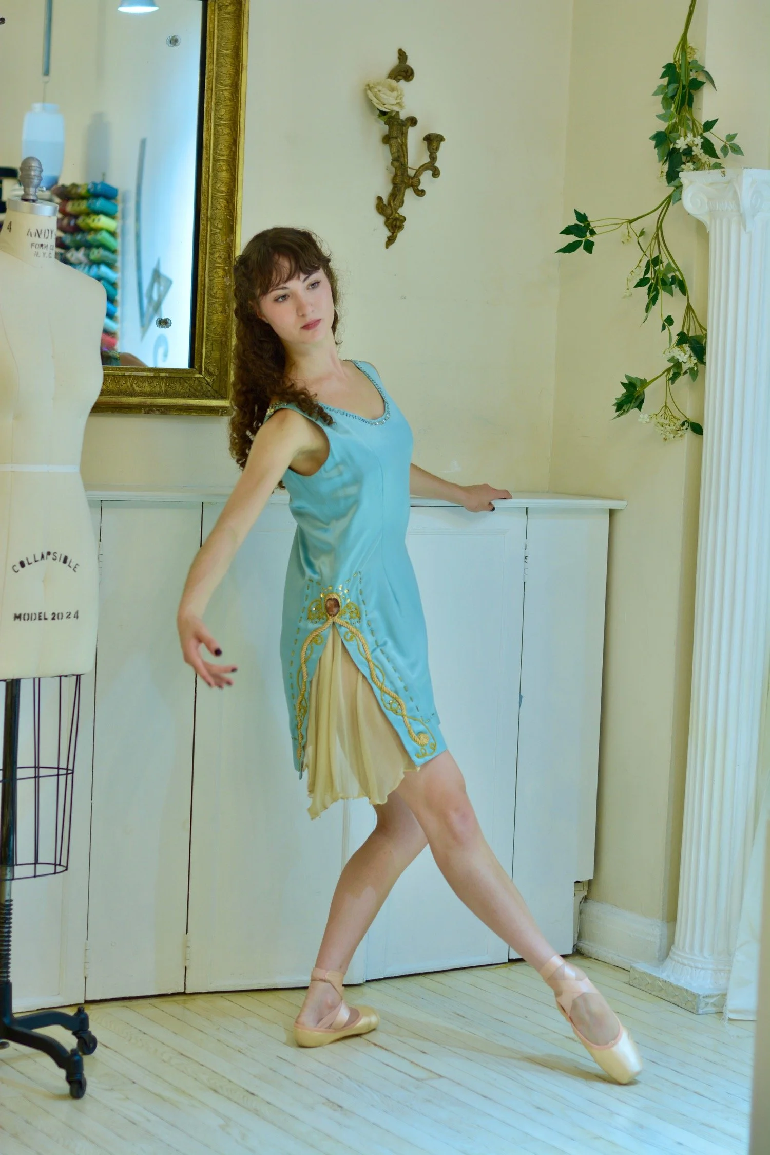 Silk dress from my archives- modeled by dancer Zoe Paris Carter