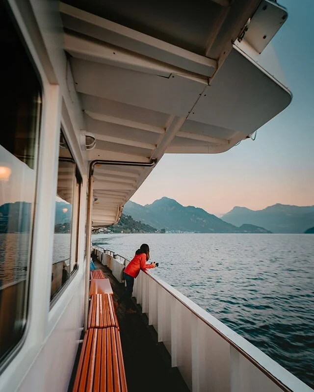 A lake + mountains + fresh air + sunset = _______ (?)