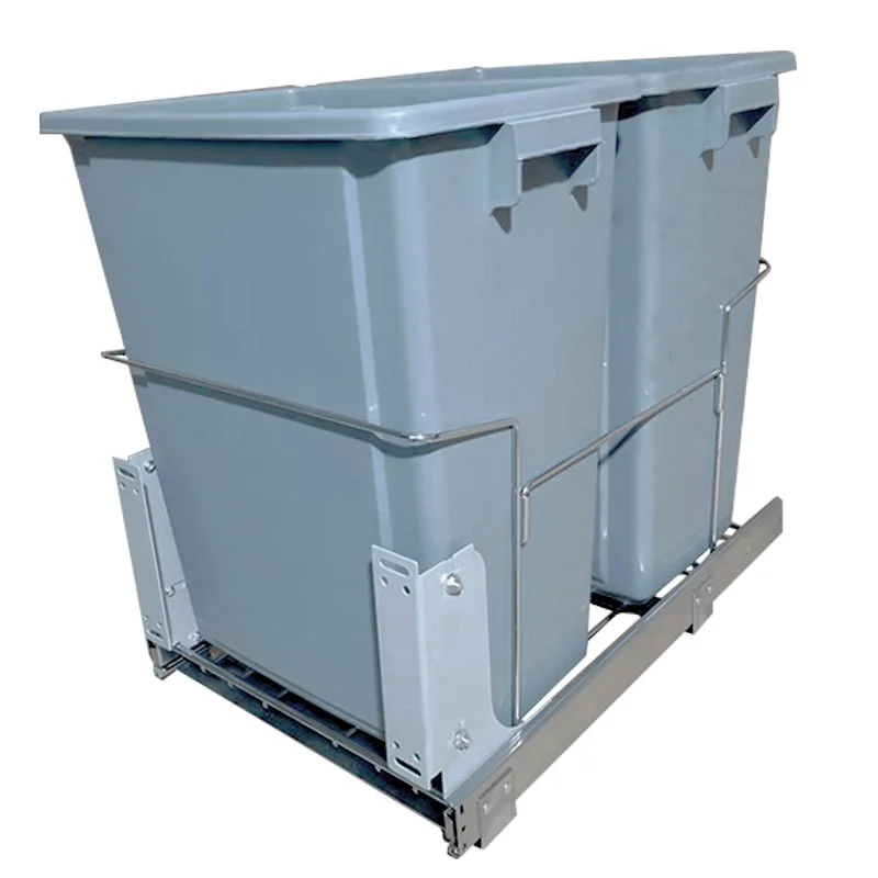 double can trash pullout