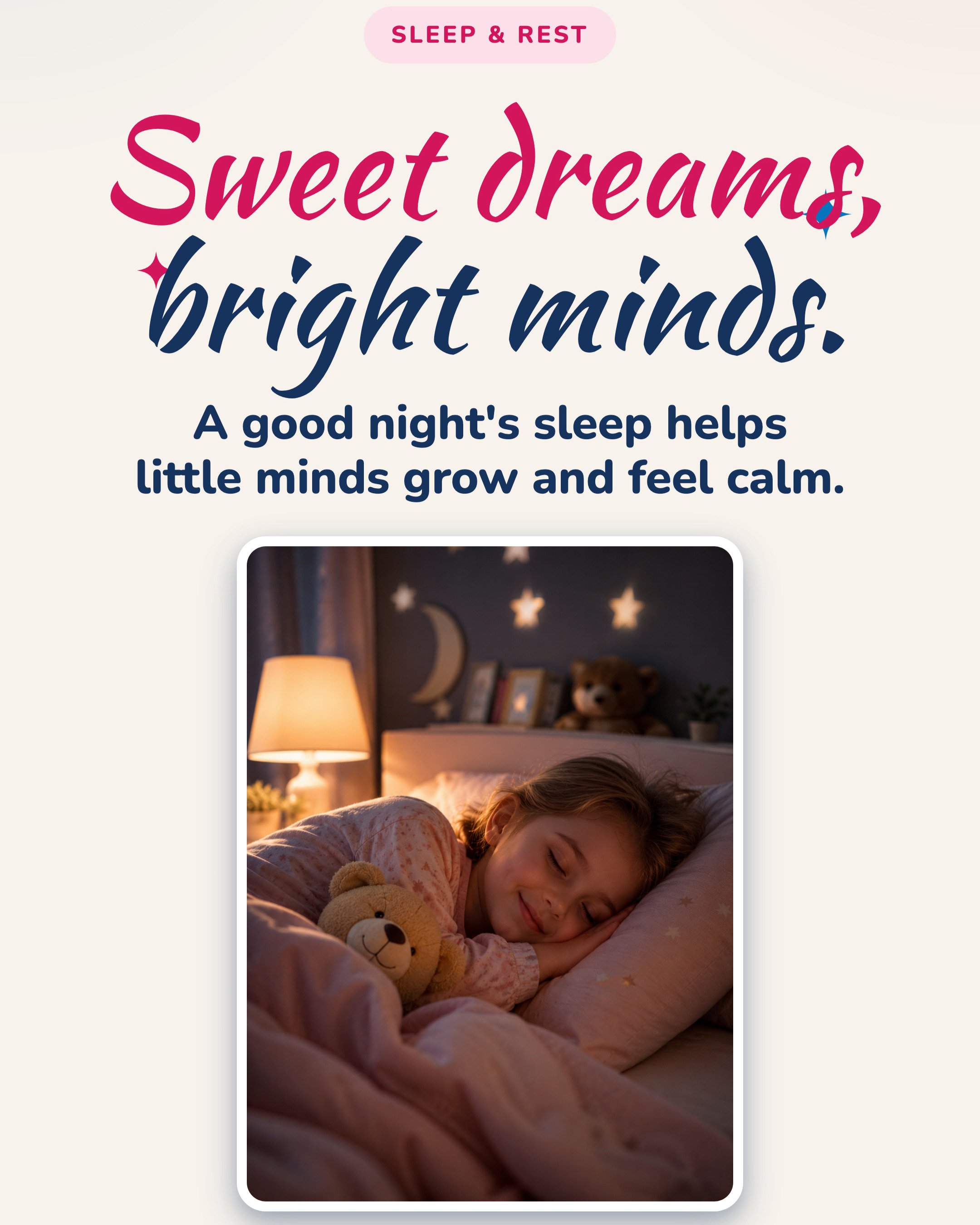 A rested child is not just sleeping.
They are recovering, growing, and getting ready to learn again.

Small routines can give children something powerful:
a calmer mind, a steadier heart, and a better tomorrow.

#SuzanHughesEducationFoundation #Sweet