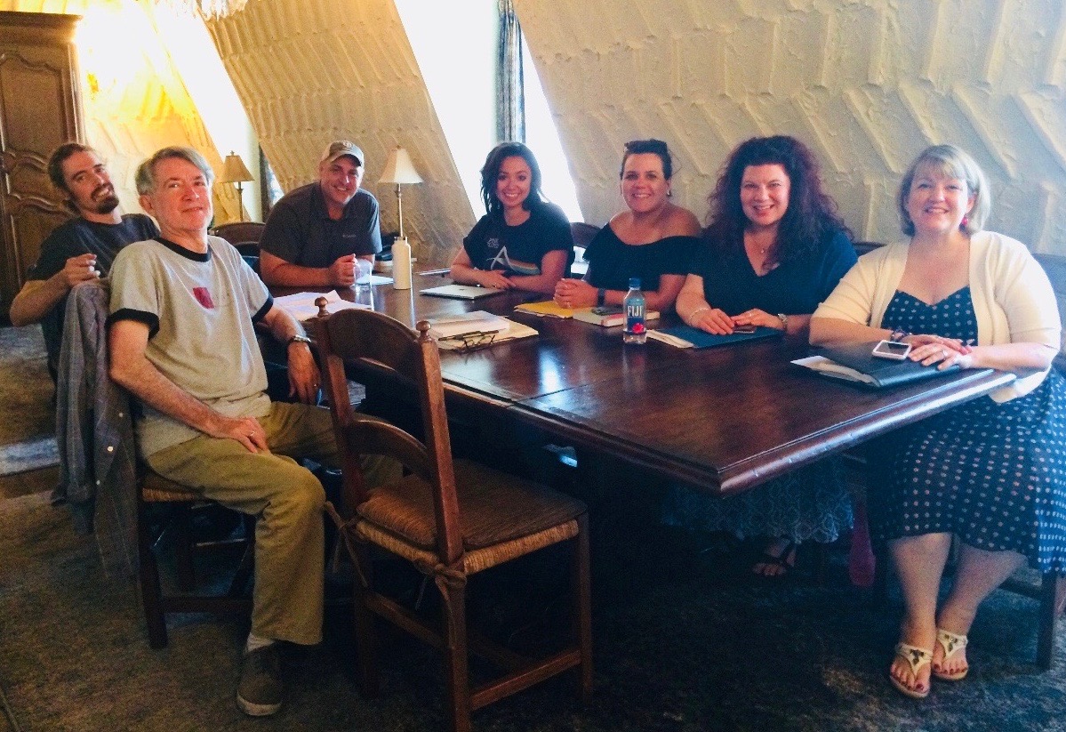 Pictured: SLWP Director Richard Louth, Co-Directors Tracy Cunningham and Michelle Russo, Marathon Leaders Kimberly and Marley Stuart, Susan Martens Director of Prairie Lands WP, and Jack Bedell, Editor of Louisiana Literature and Louisiana Poet Laureate.