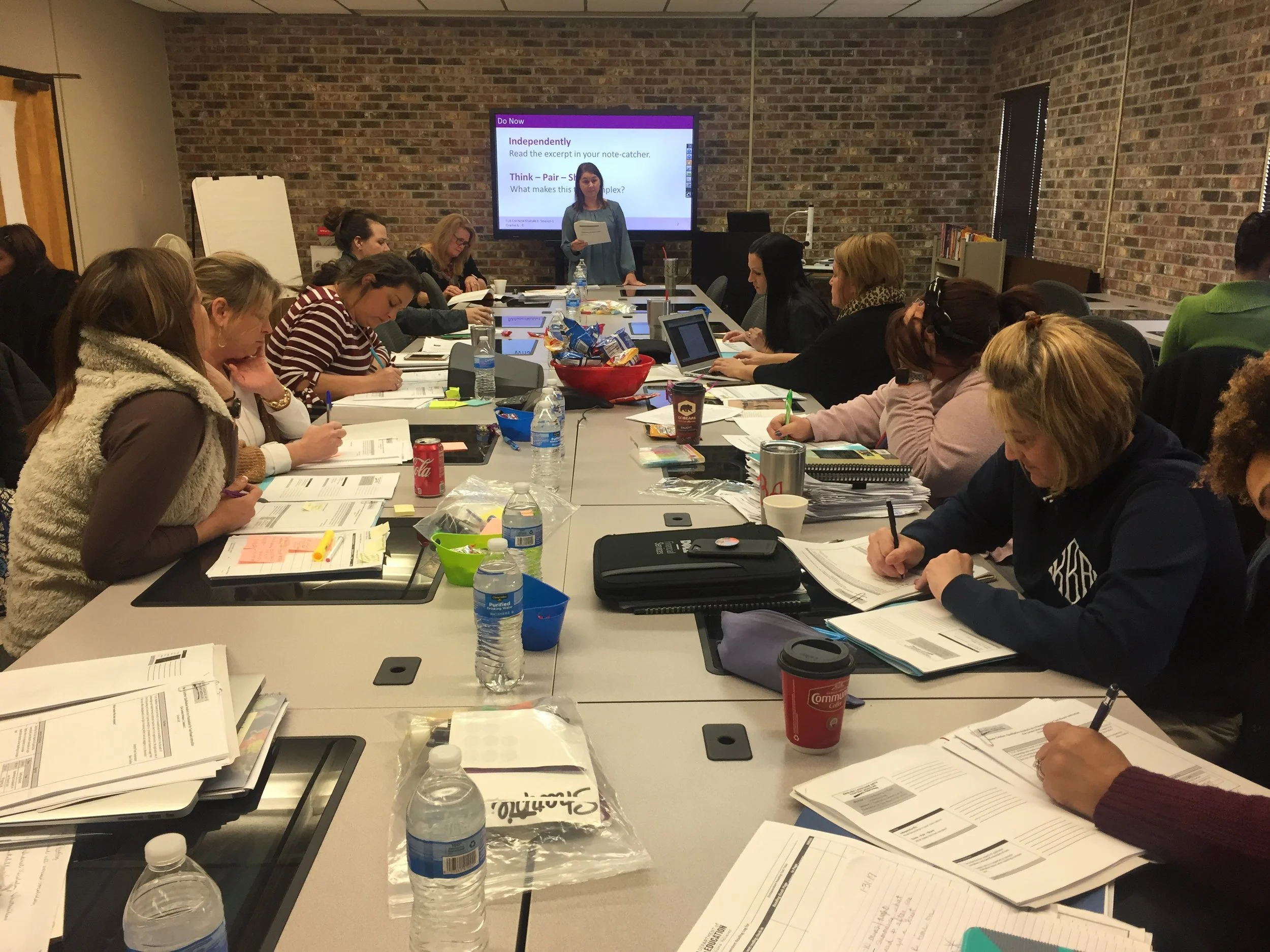 ELA &amp; Math Teachers Hard at Work During Content Meetings