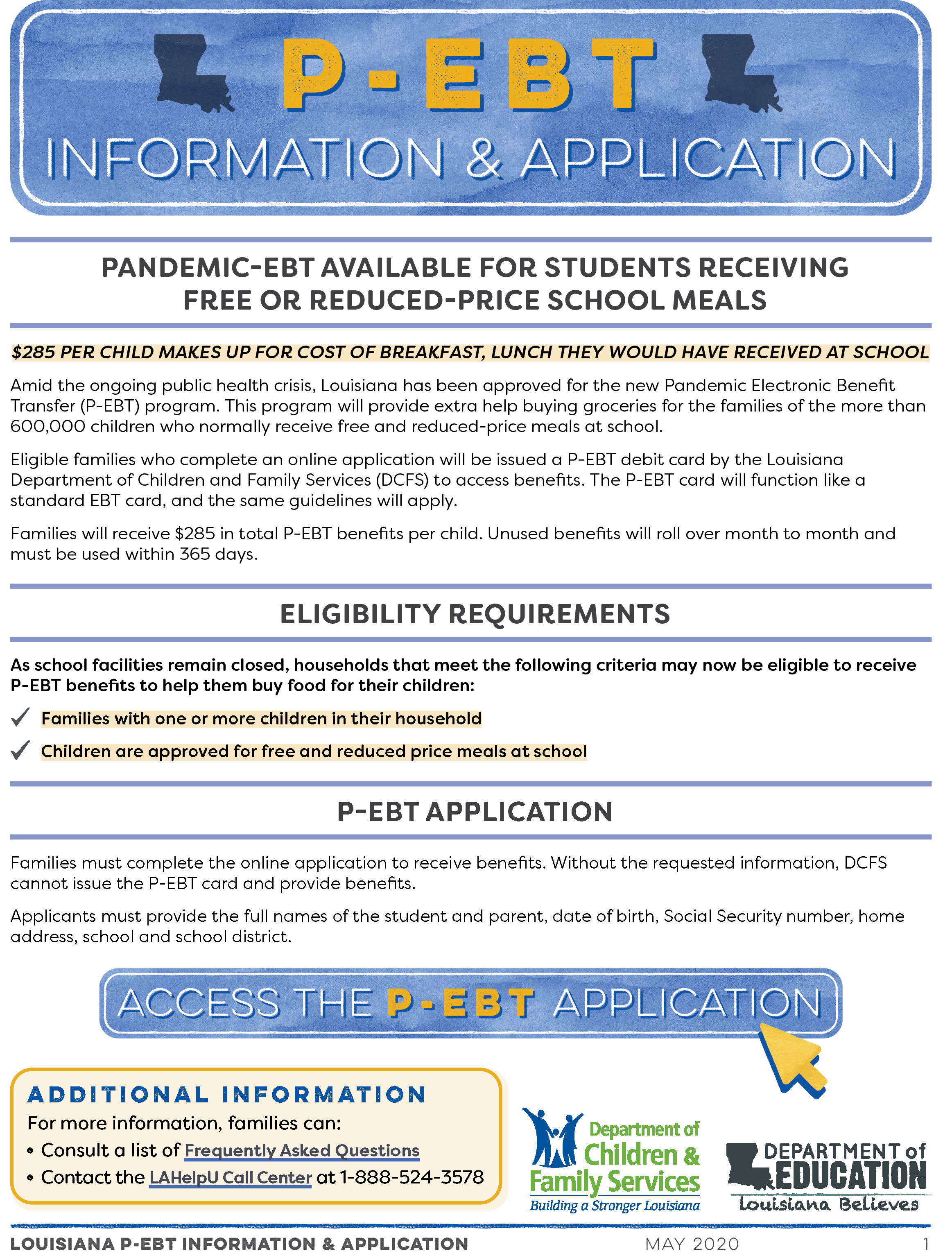 Electronic Benefits Transfer (EBT) Card