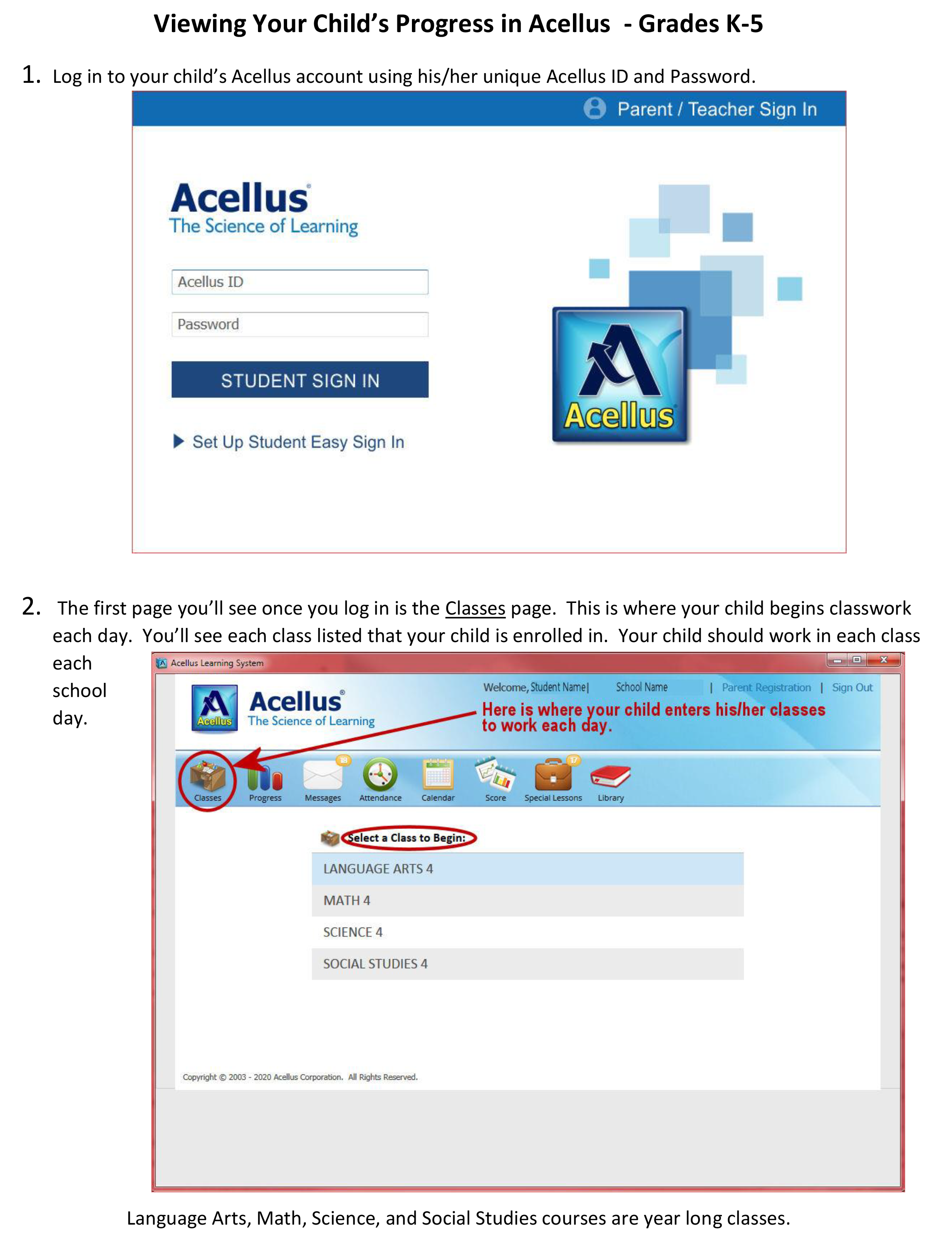 Viewing Your Child's Progress in Acellus — Assumption Parish Schools