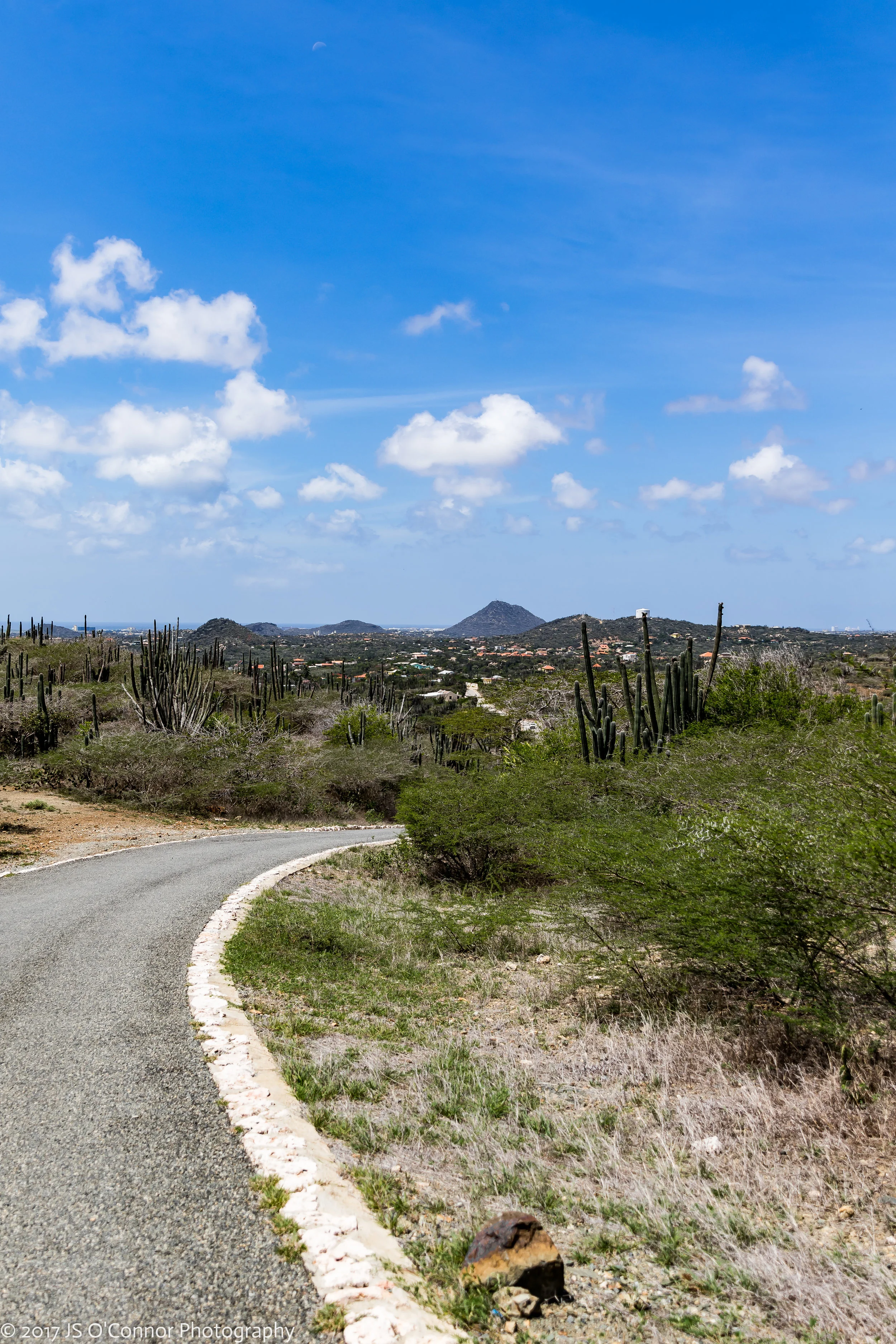 On the road through Arikok National Park: a rocky desert that is home to caves containing ancient art made by native Aruban people, as well as some 19th century markings by Dutch colonial explorers.