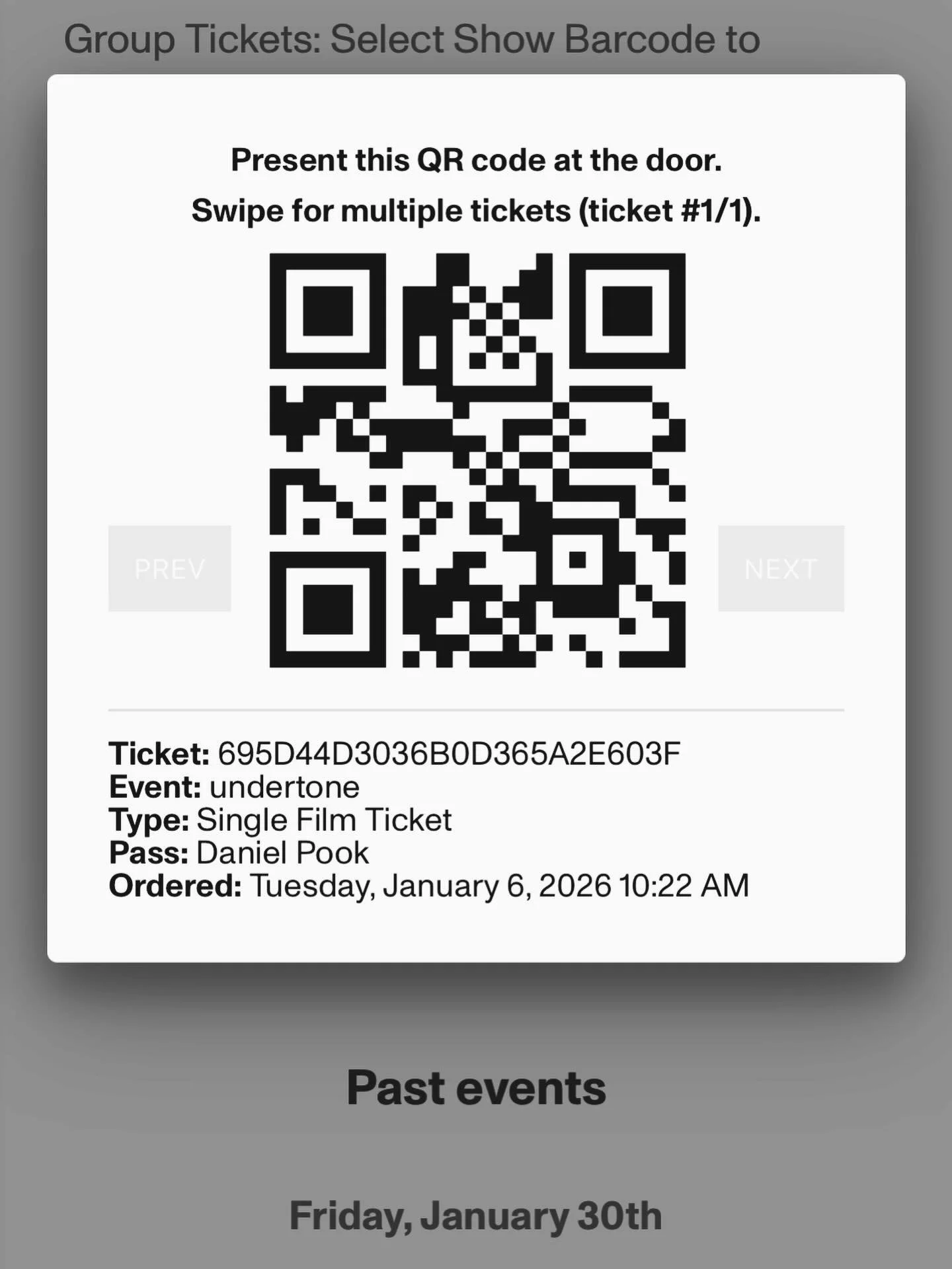 Falls jemand in die Vergangenheit reisen und mir das #Ticket wegscannen lassen will&hellip; 😅👍 #Sundance2026 #Sundance #FilmFestival #Film