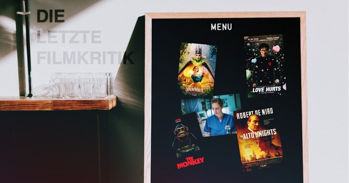 Filmmenü - The Monkey, Heldin, Alto Knights, Schneewittchen & Love Hurts