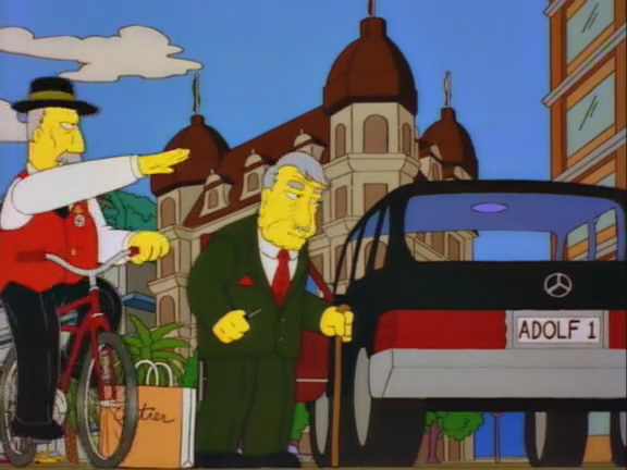 Szene aus der US-Zeichentrickserie "Die Simpsons" als Meme begleitend zu einem Satireartikel in Das Letzte Wiki.