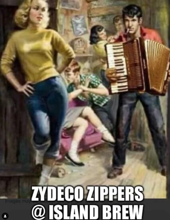 Live Music: Zydeco Zippers, 6-9 pm / Food Truck: SB Food Connection 