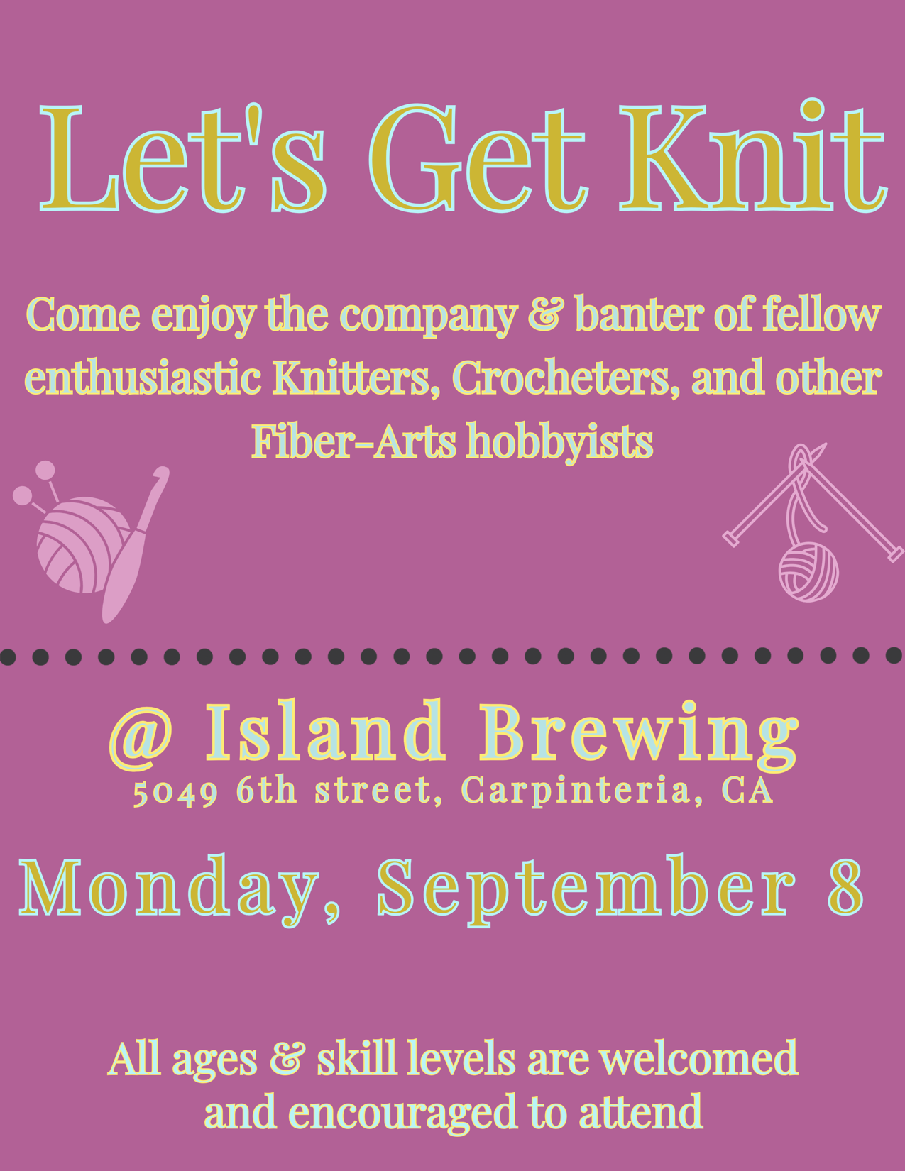 Let's Get Knit, 5-7 pm