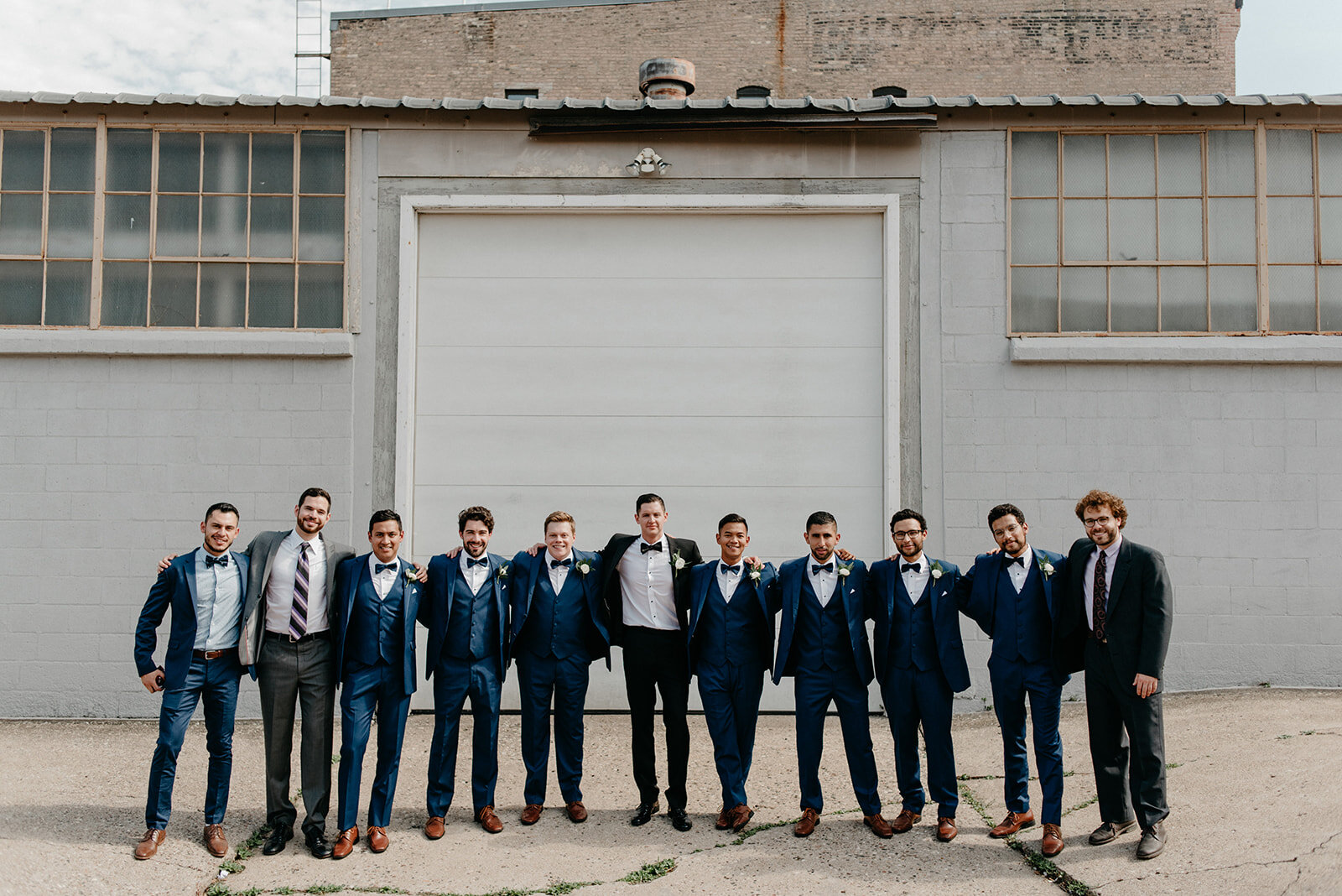 14 Wedding Party Groom Groomsmen Navy Suits.jpg