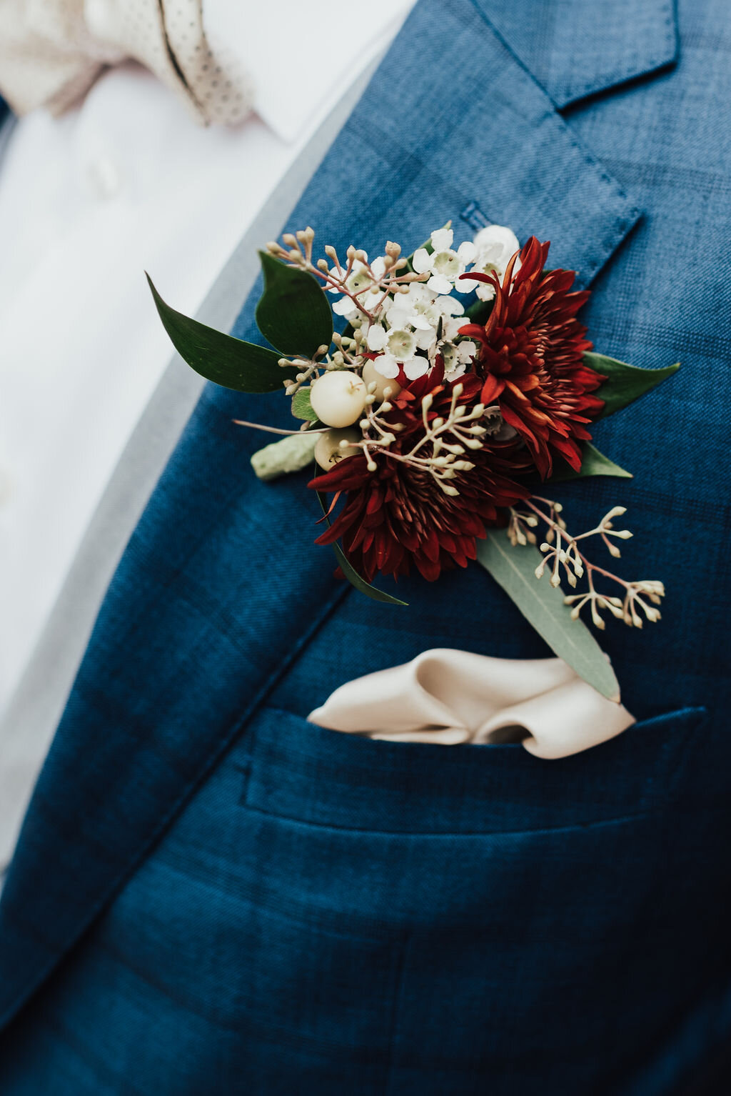 5 Groom Boutonniere Blue Suit Bowtie Flowers Wedding Planner.jpg
