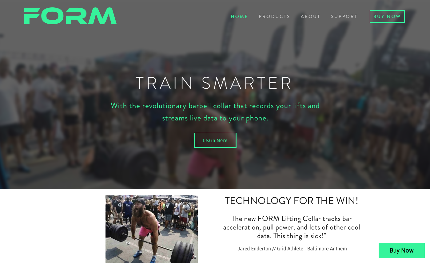 FORM Lifting Website Re-design