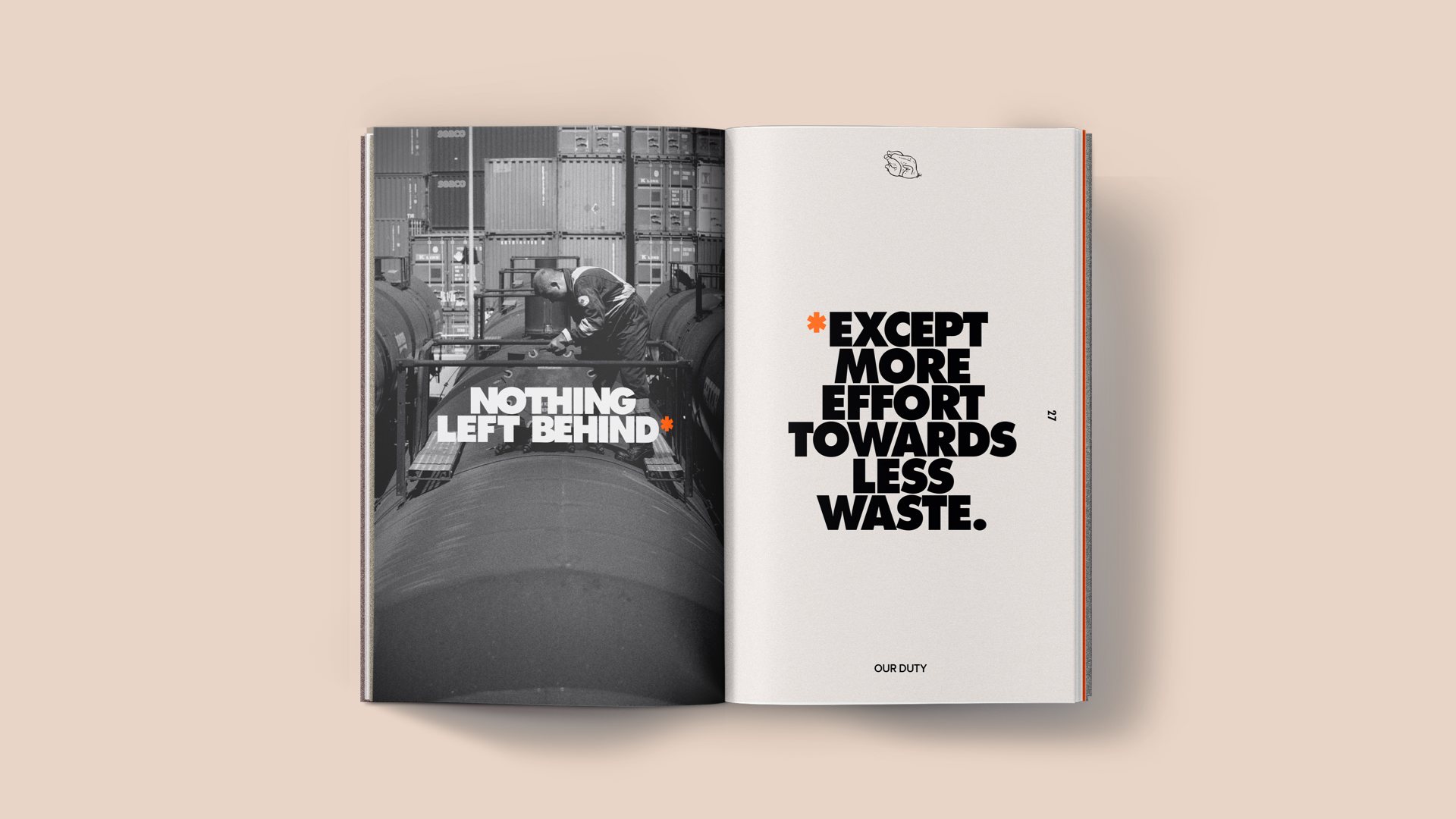 Additions of my own concept and art direction include an illustrative flip-book animation along the top of each page.