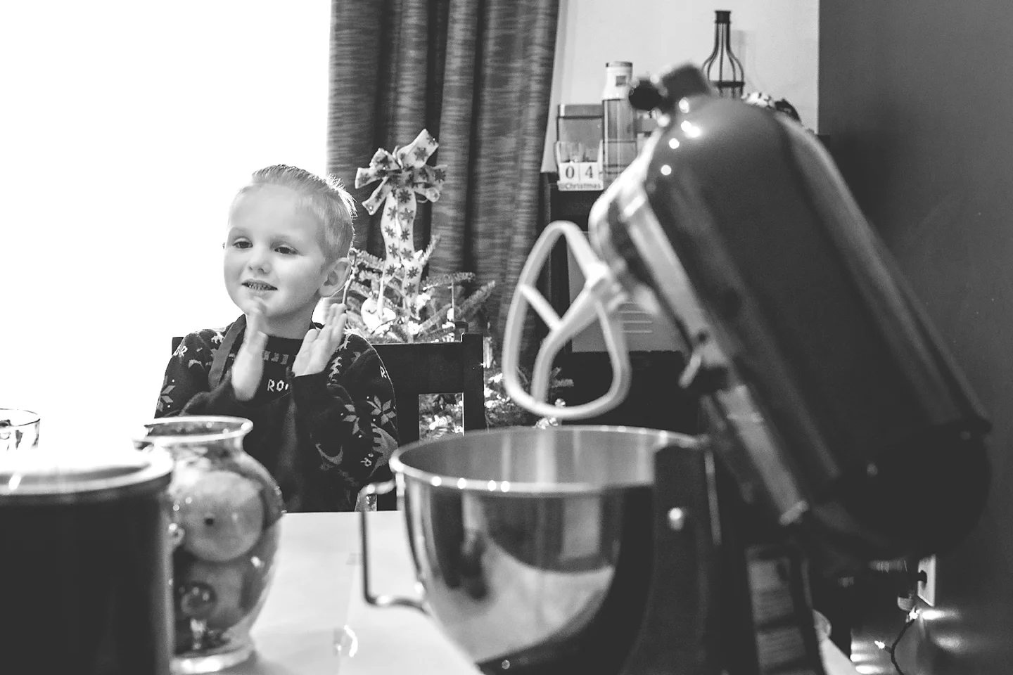 He was so excited to get started!