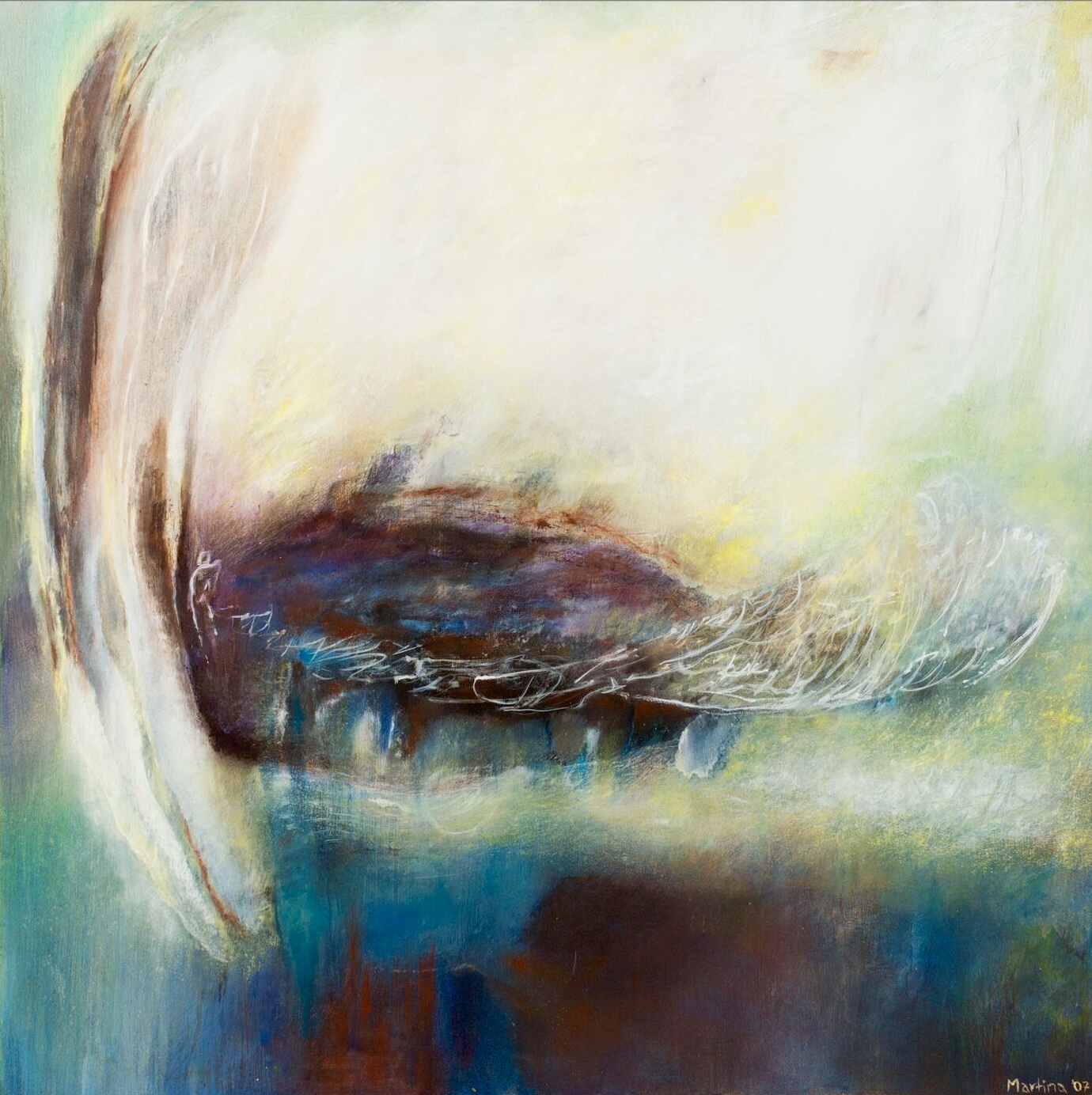 I Am-Still Listening, oil on board, 40"x40", 2007, status: Collection of the Artist