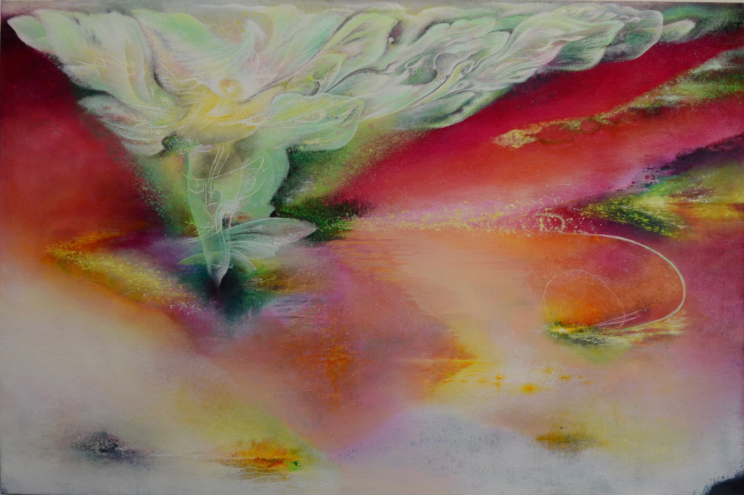 Anchored Radiance, 2020, oil on canvas, 48"x72" status: private collection, Philmont, NY