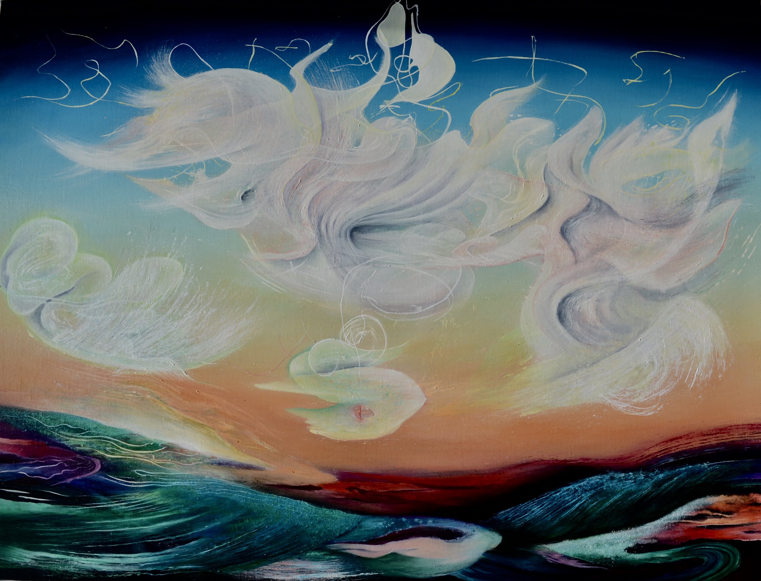 Beethoven String Quartet Op. 135, III Lento assai, cantante e tranquillo, 2022, oil on linen, 30"x40" status: Private Collection, Chicago, IL