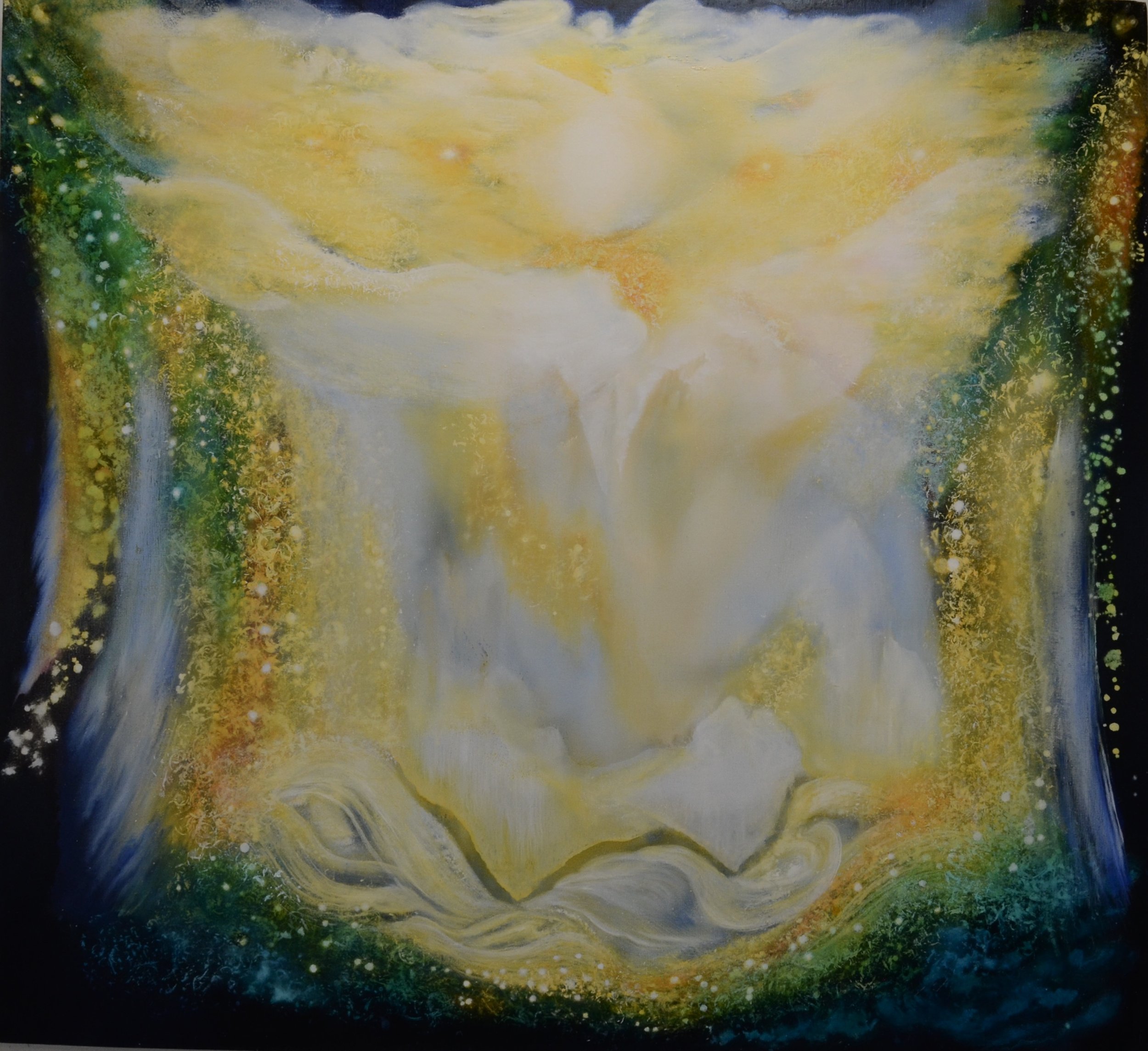 "Sacred Beginnings/Angel Series" Cherubim, 2024, 66"x72", oil on linen