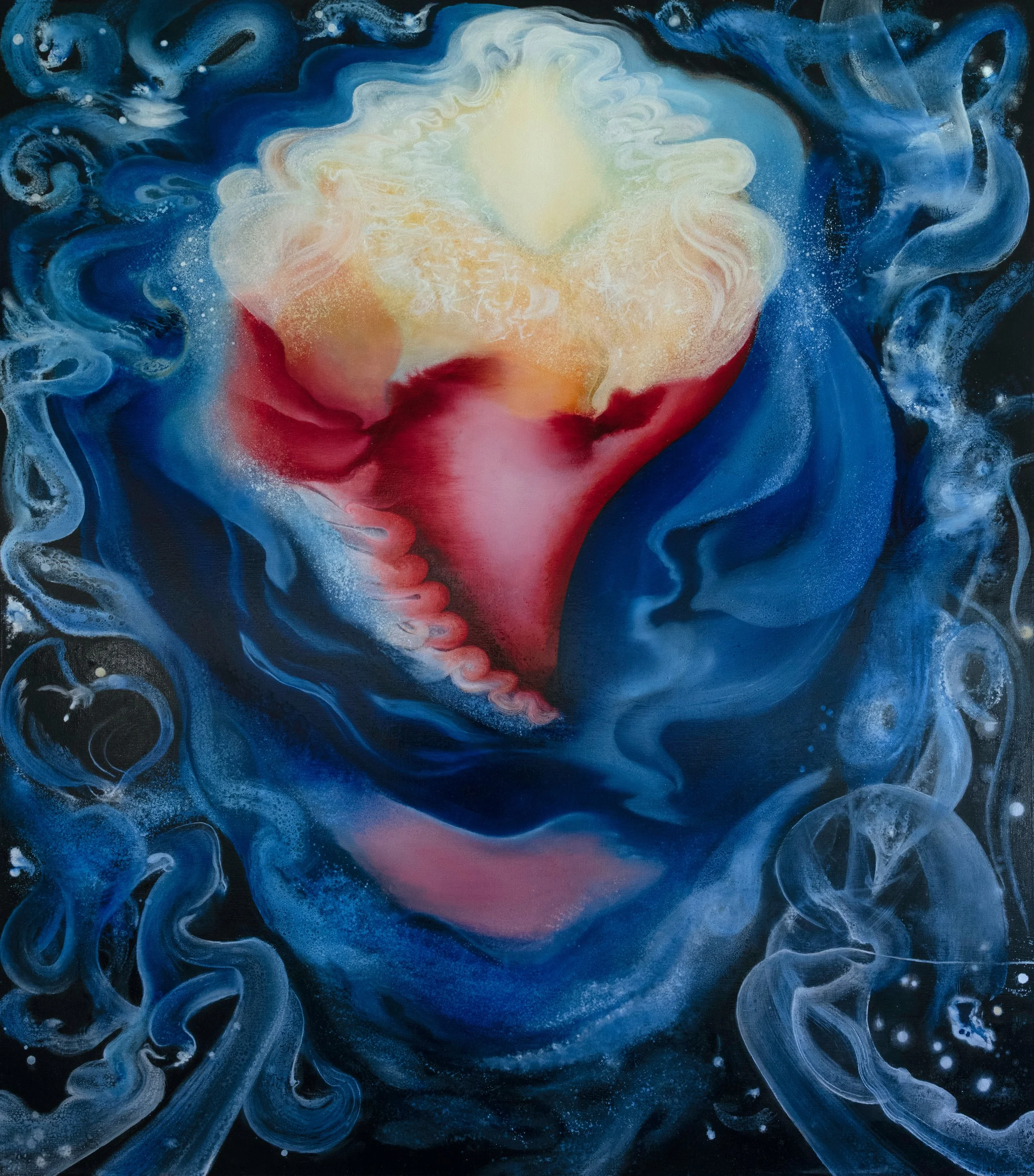 Kyriotetes - Angels of Wisdom, 2025, oil on linen, 6'x5', status: private collection