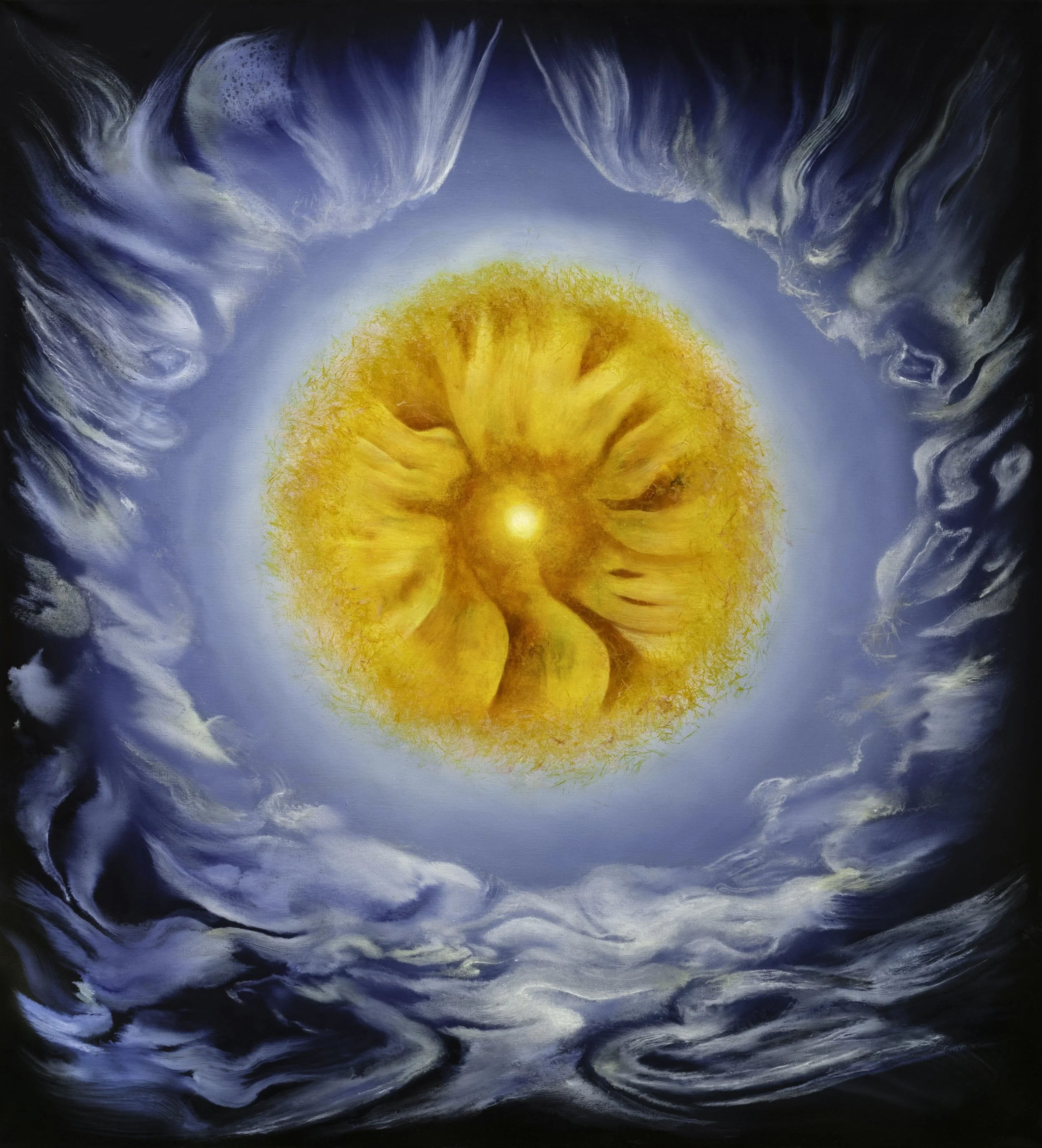 "Sacred Beginnings" Series, Archangels, 2024, oil on linen, 66"x60", status: available