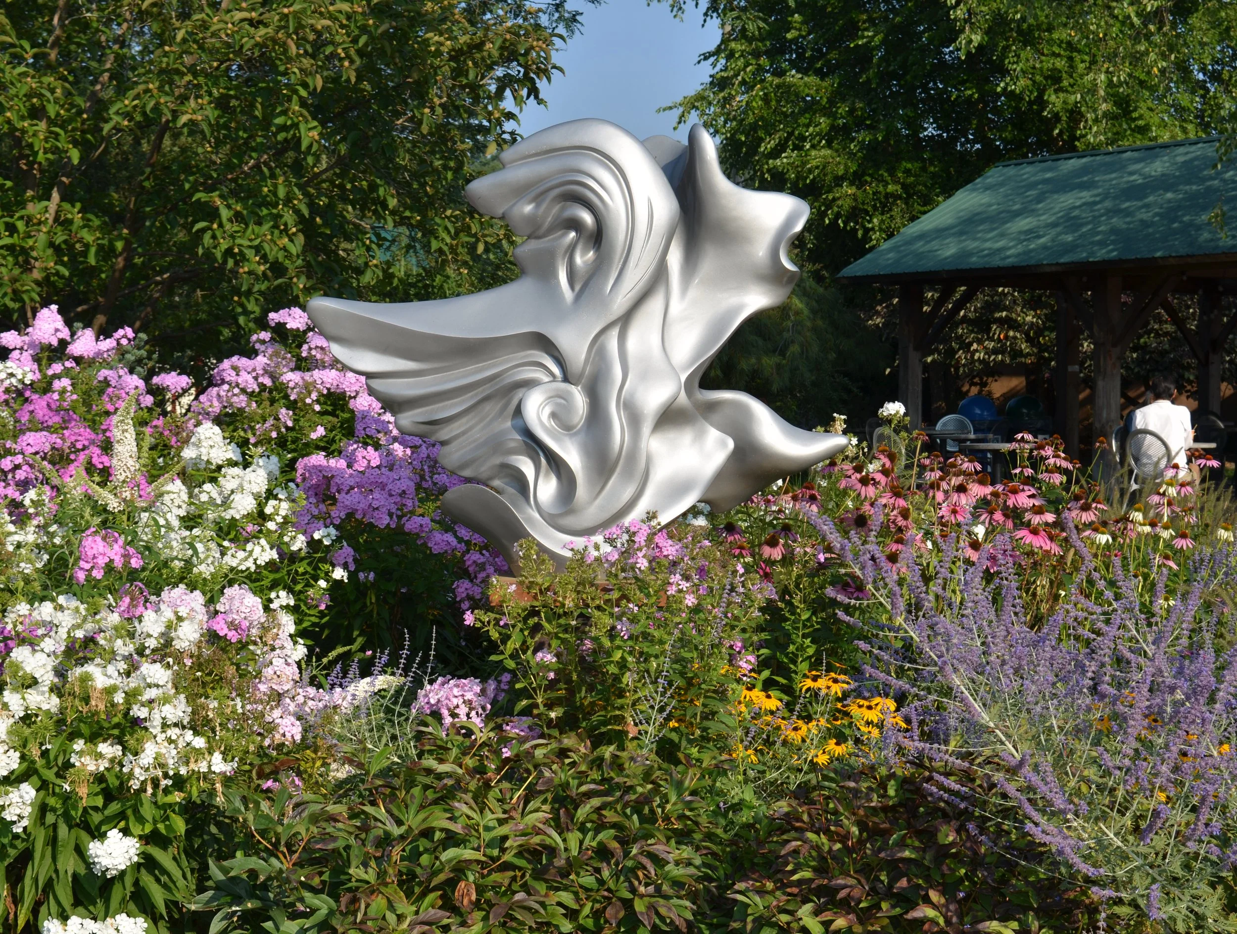 Flight, 2020, cast aluminum, public sculpture at Hawthorne Valley Association