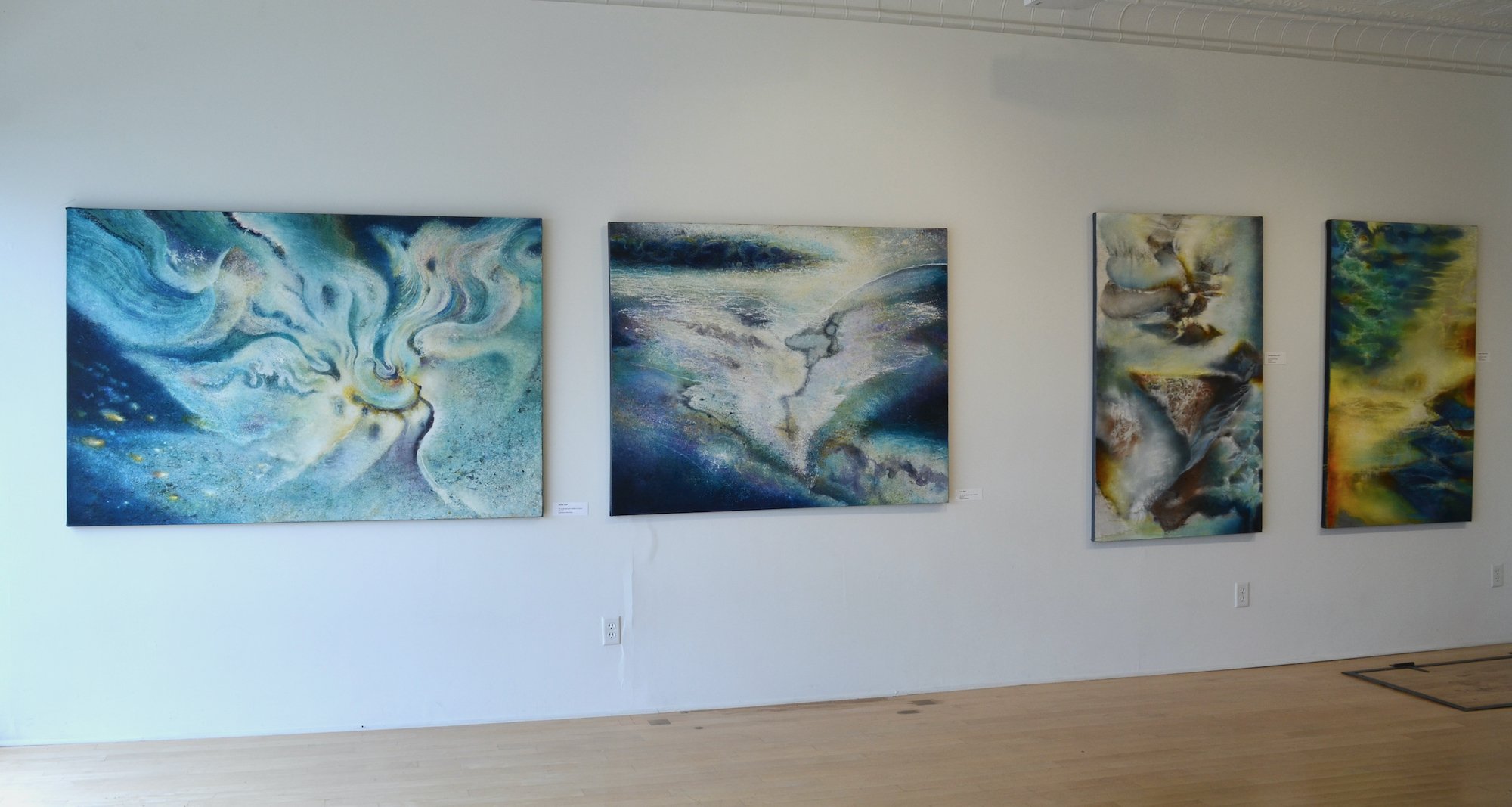 "Herald", "Soar", "Woodland Water", "Summer Water" at Lightforms Art Center, Hudson, NY, July 2024