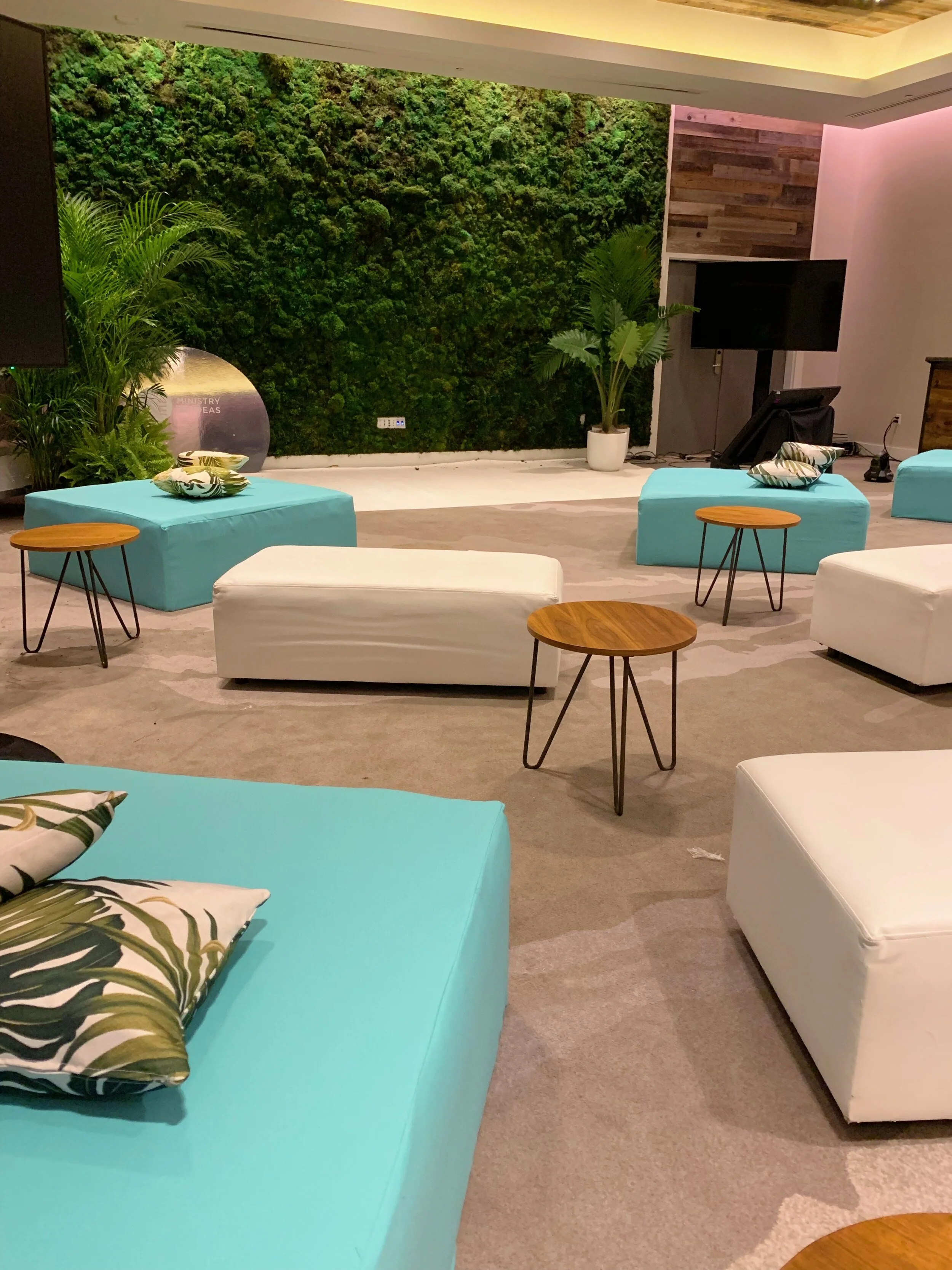 casula conference look. ottomans for rent in miami
