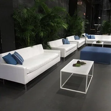 modern lounge furniture rentals for events in miami. hospitality suite lounges, VIP lounges, conference lounges in miami.