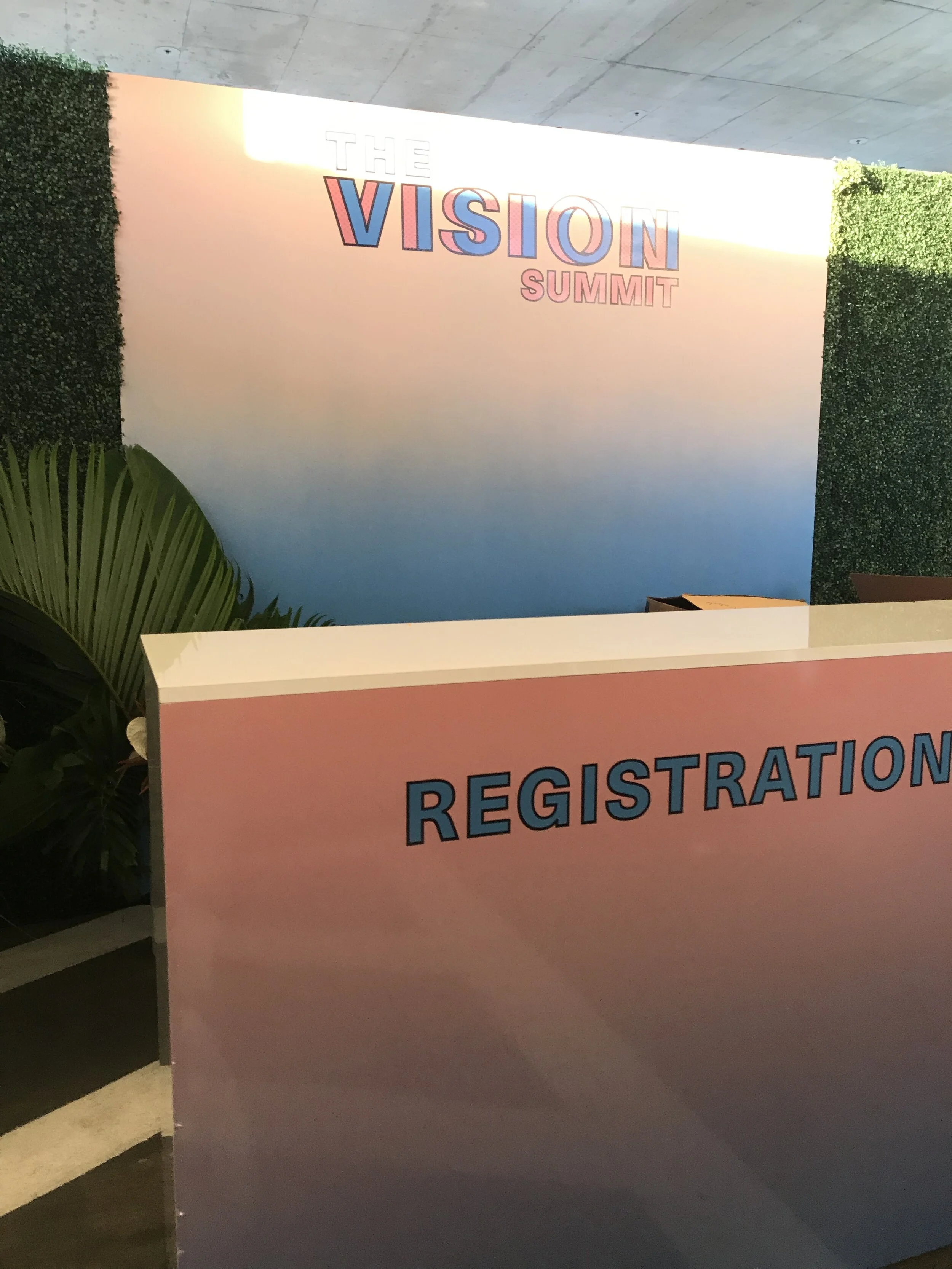 Rental bars with branded images at a conference in Miami